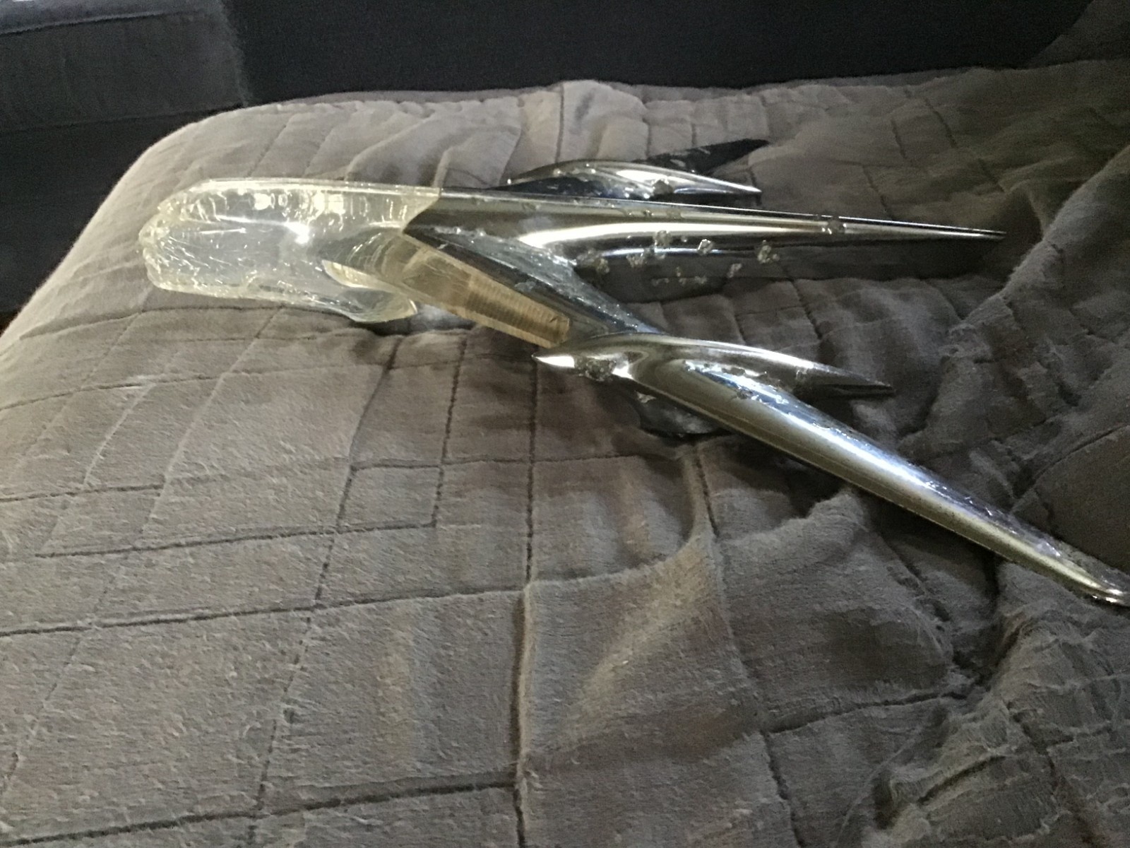 1955 Pontiac Star Chief Hood Ornament Catalina 519948 Transparent Chief's Head