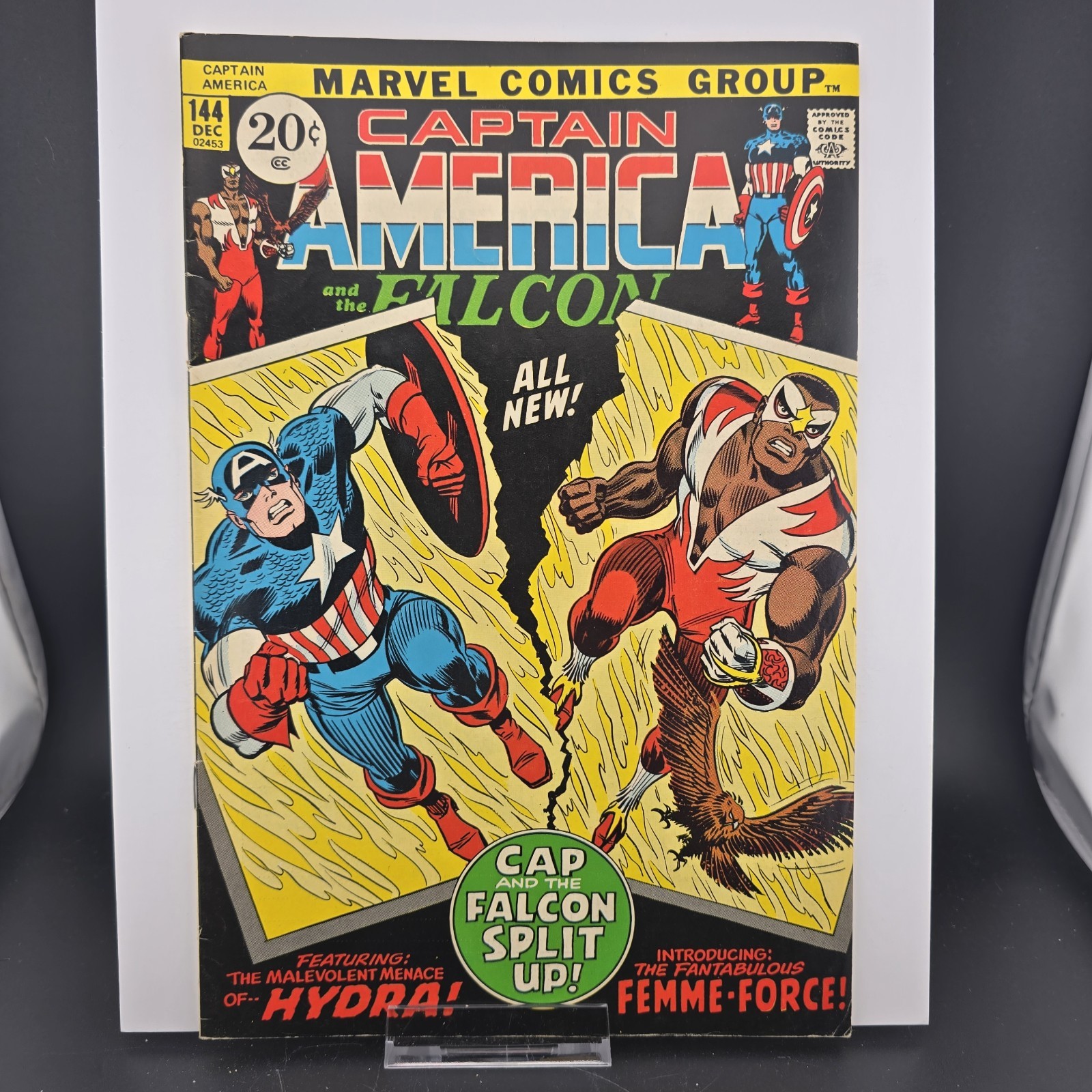 CAPTAIN AMERICA #144 1971-FALCON-MARVEL COMICS 3.0