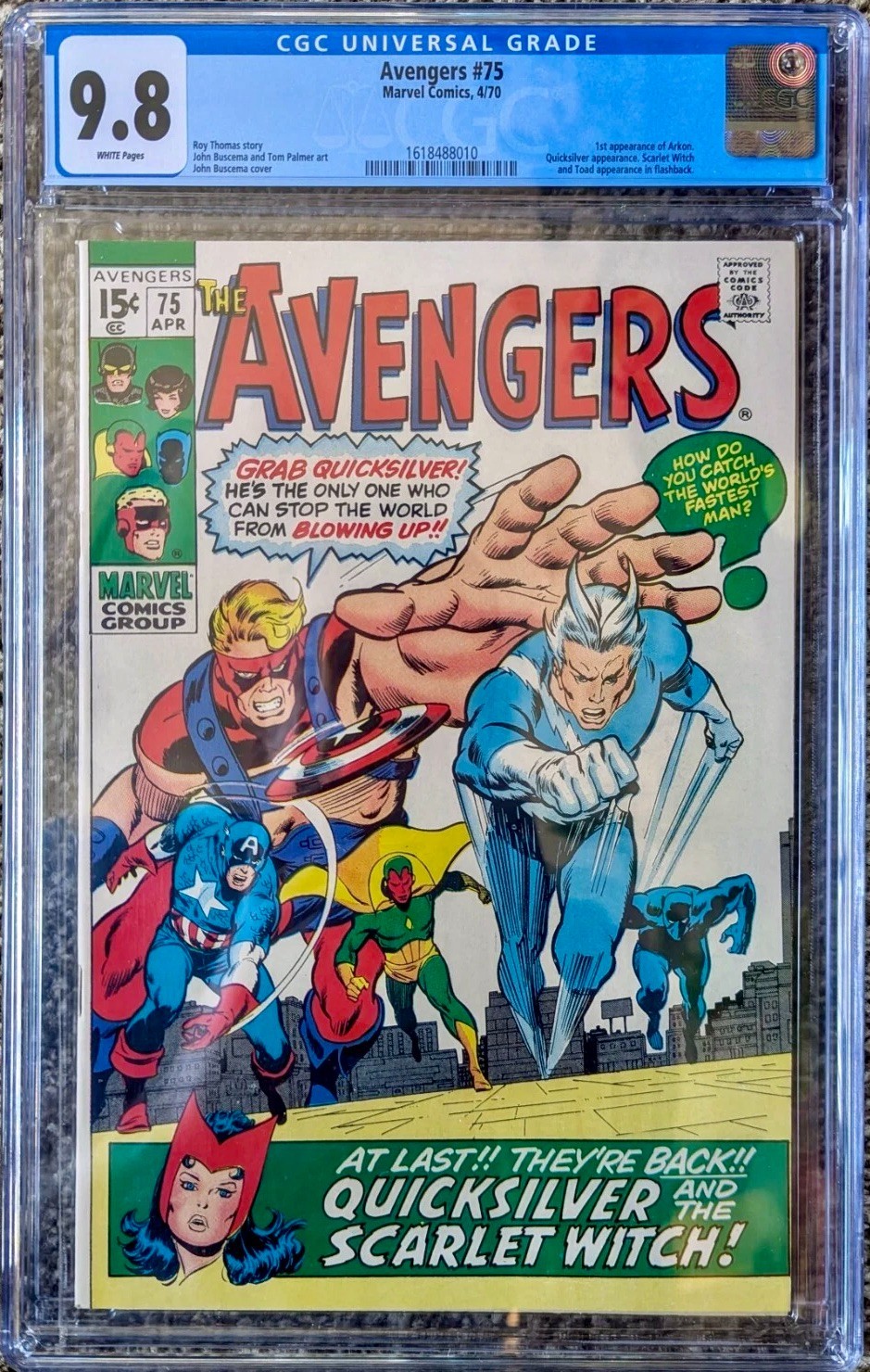 The Avengers #75 (Marvel Comics 1970) CGC 9.8 1st Akron App Squadron Supreme 