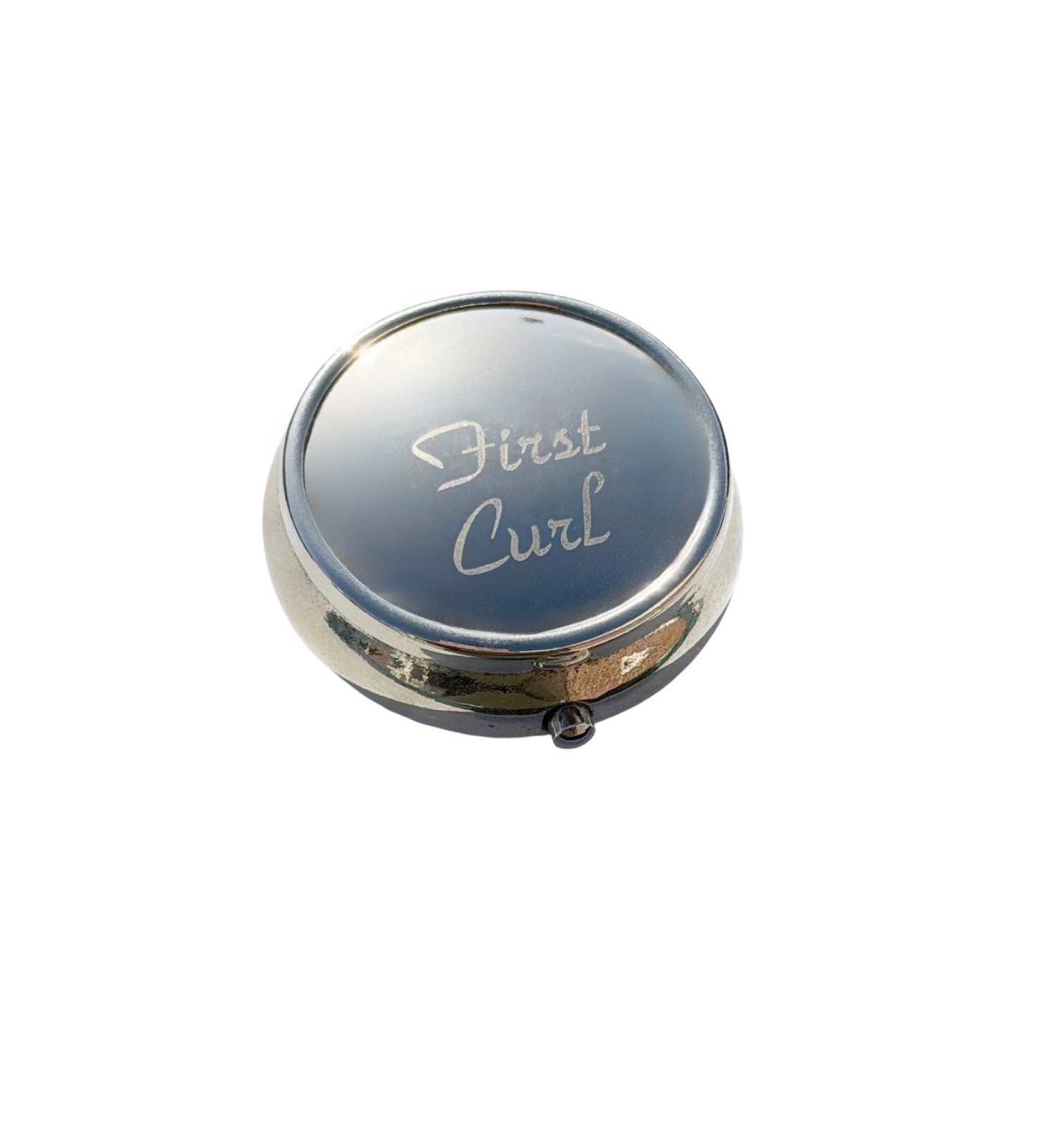 Vintage Monday's Child Silver-plate Baby’s First Curl Trinket Box Unused
