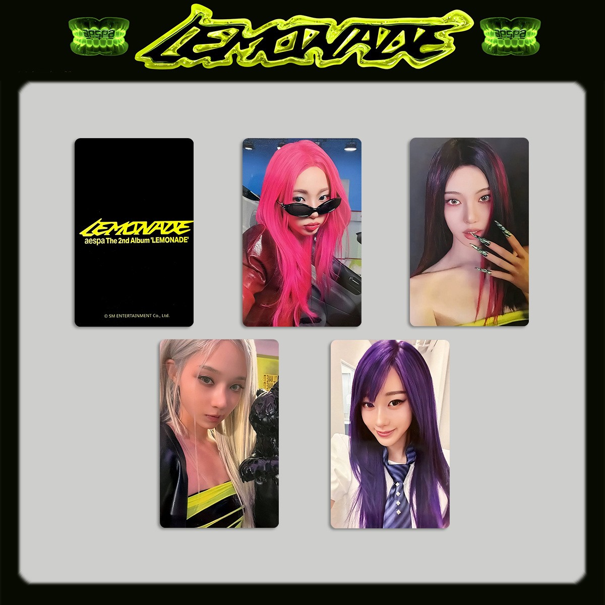 aespa LEMONADE card K4 SW HMV Bonus card Collectible card gifts 4pcs/set