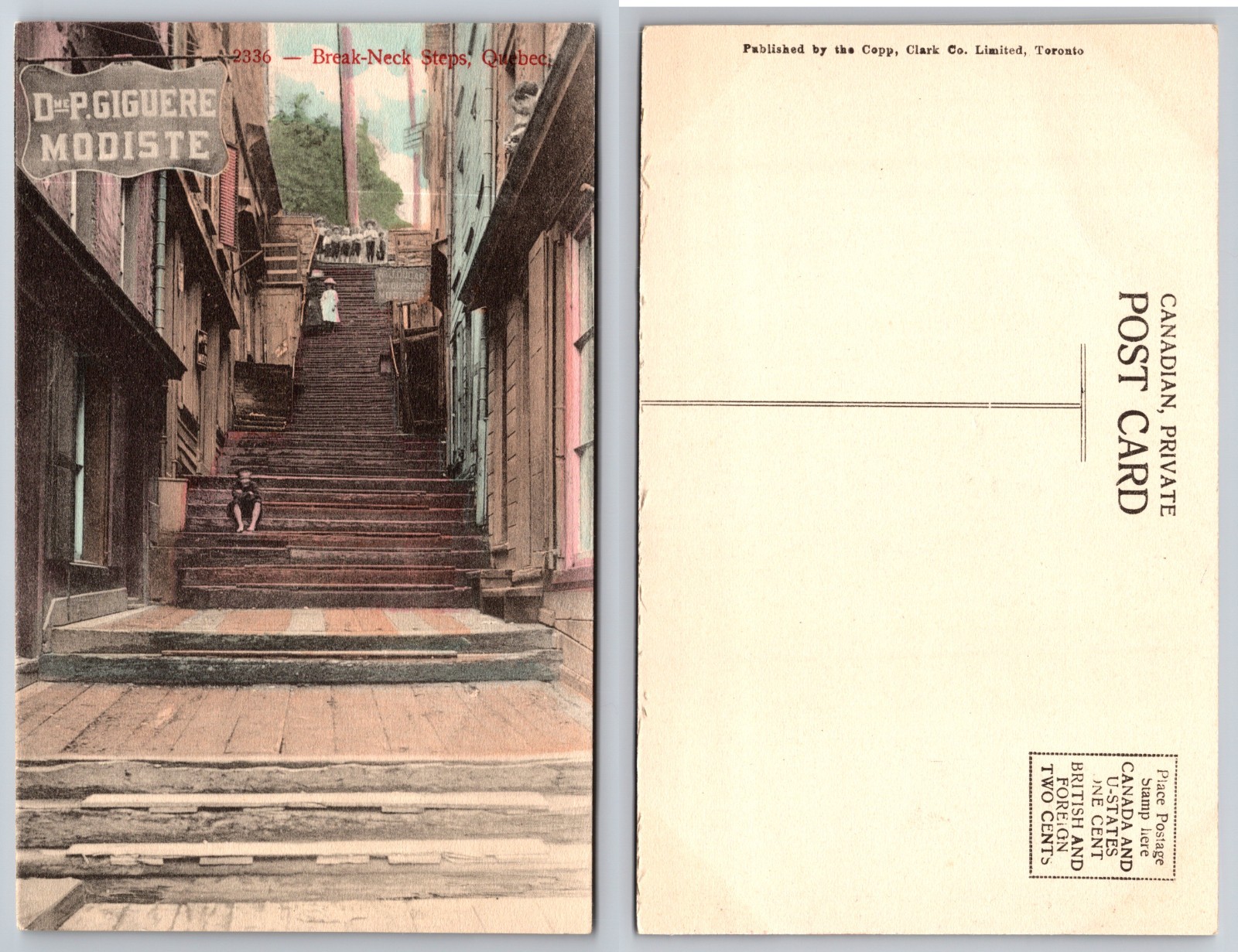 Break Neck Steps Quebec Postcard