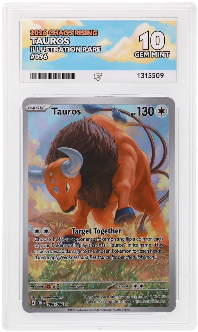 Tauros 096/086 Chaos Rising Illustration Rare Ace 10 English 