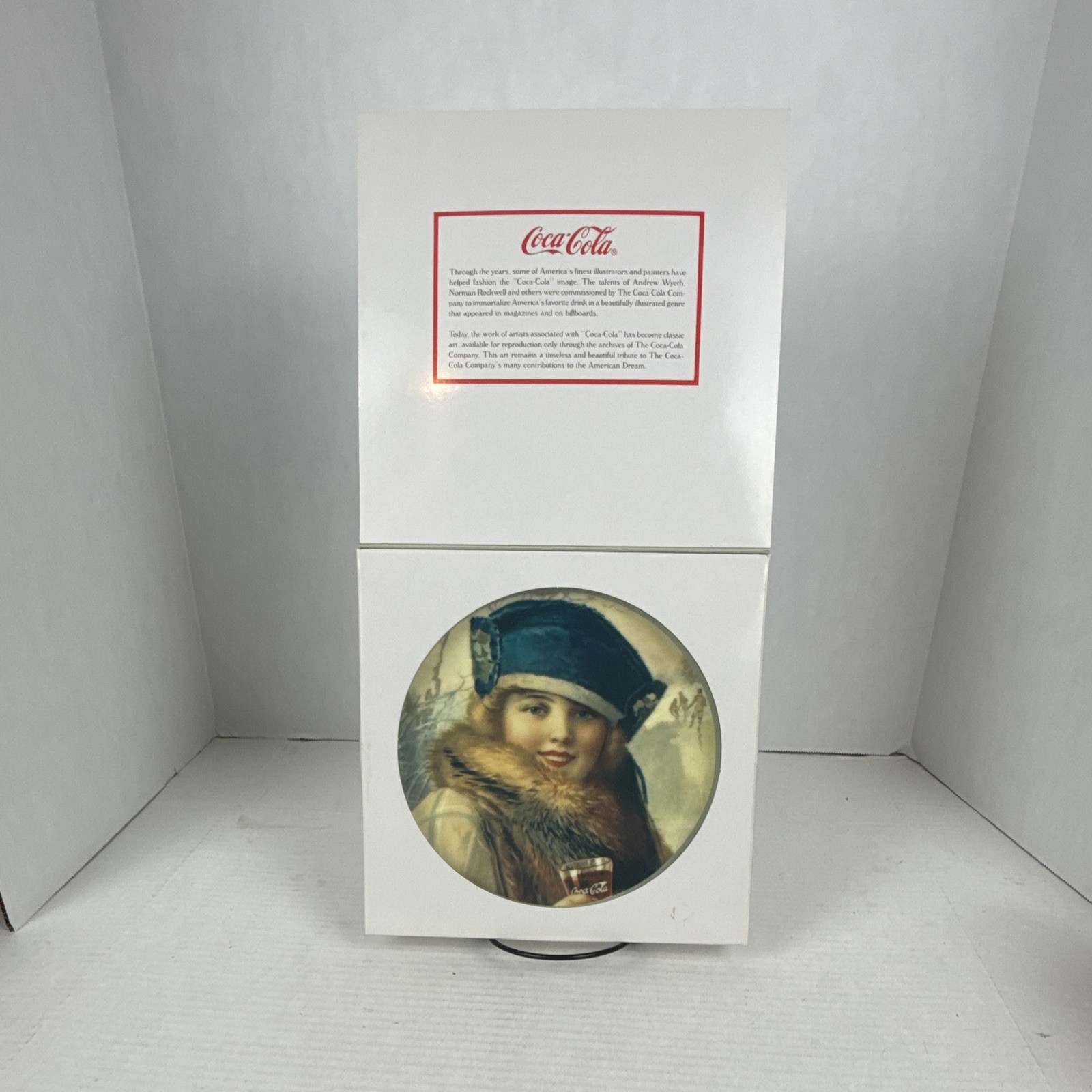 1990 Coca-Cola The Skater 1922 Artistry Collector Plate Japan w/ Original Box