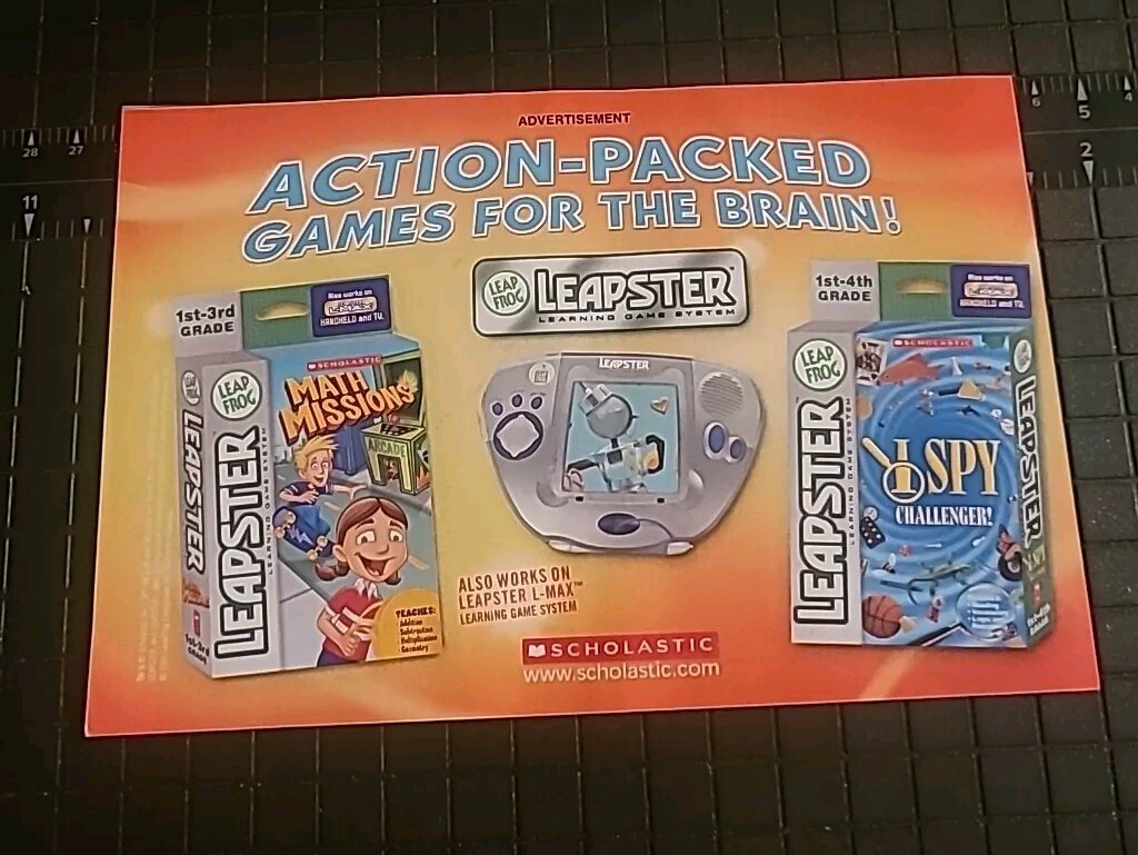 Leap Frog Leapster Game System Vintage Print Ad 2005 8x5 Great To Frame 