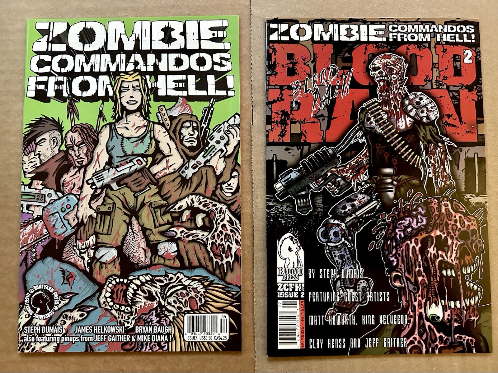 Zombie Commandos From Hell #2, 4 Comics (Boneyard Press 2002) RARE HIGH GRADE