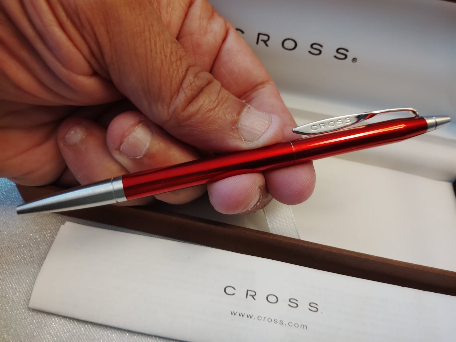 VERY RARE Cross Century Sport Racing Red & Chrome Ballpoint Pen AT0082S-25 NEW