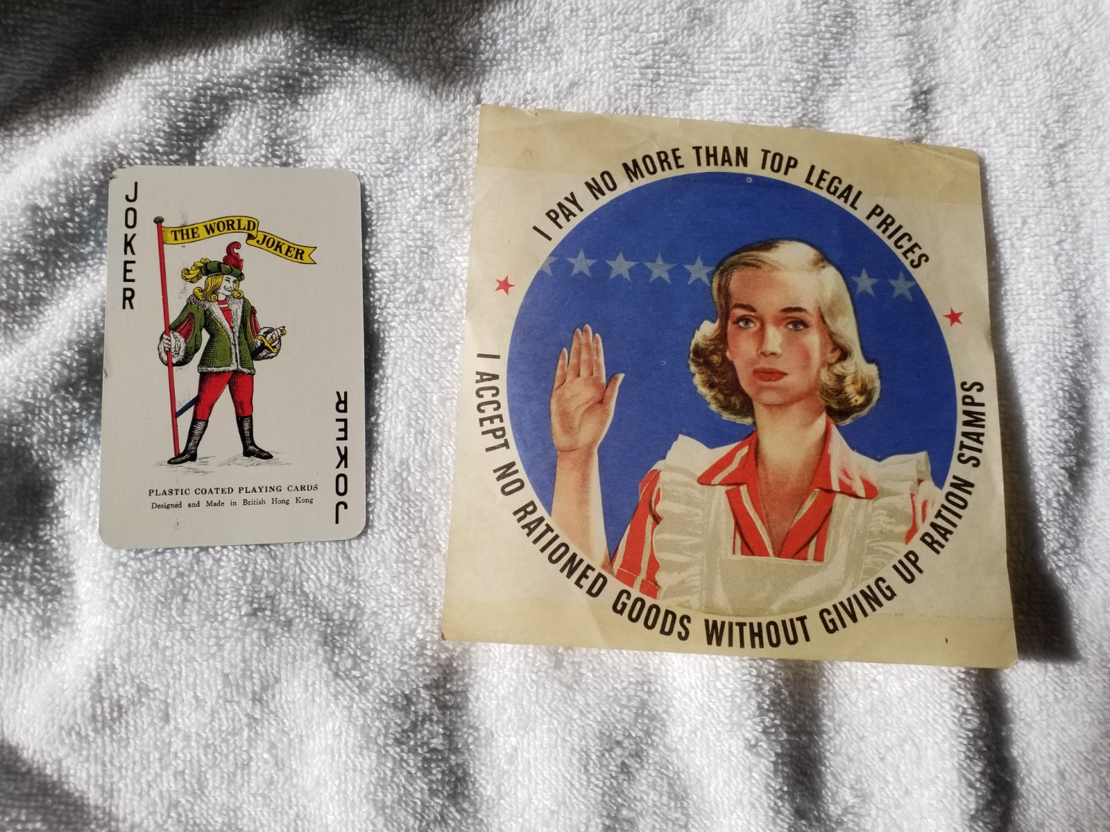 WW2-I Pay No More Than Top Legal Prices Paper Decal - G- condition