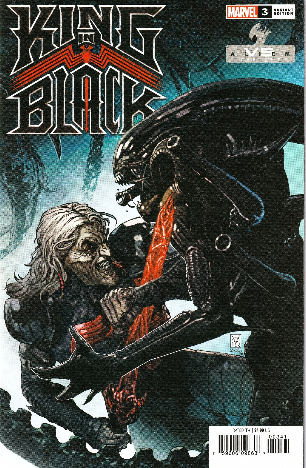 KING IN BLACK #3 (2021) CATES / STEGMAN ~VS ALIENS VARIANT ~ UNREAD NM