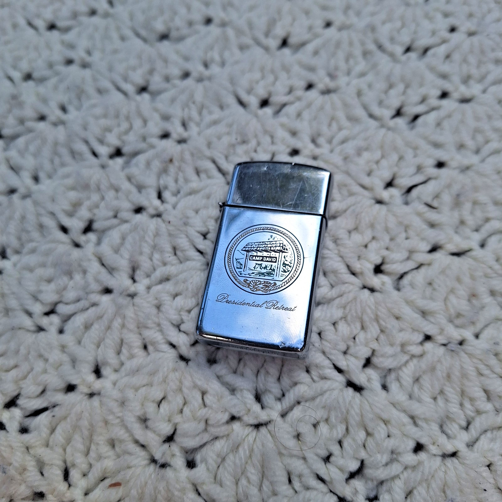 Vintage Zippo Camp David Presidential Retreat Logo 1980s Lighter