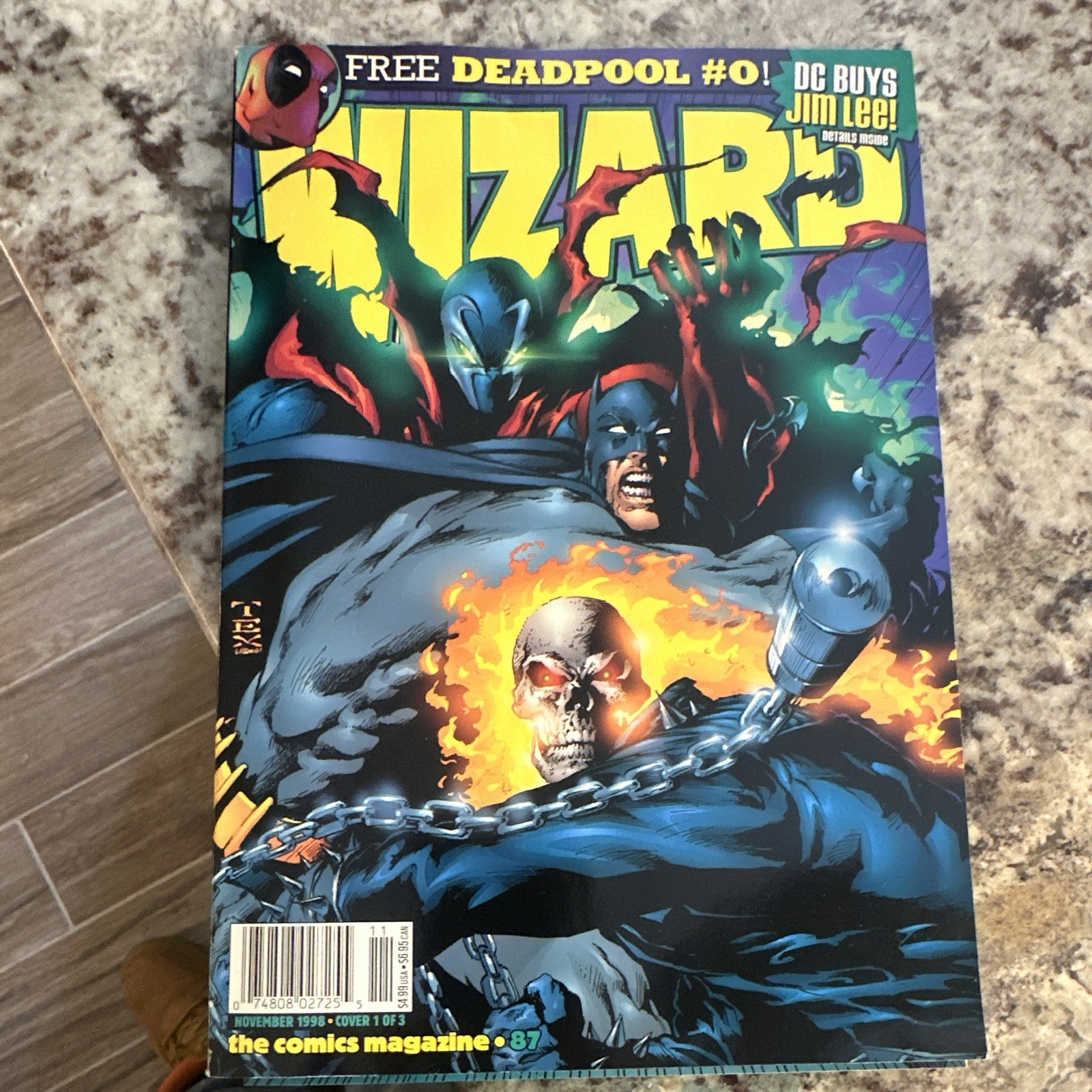 Wizard The Comics Magazine #87 November 1998 w/ Deadpool #0 Insert