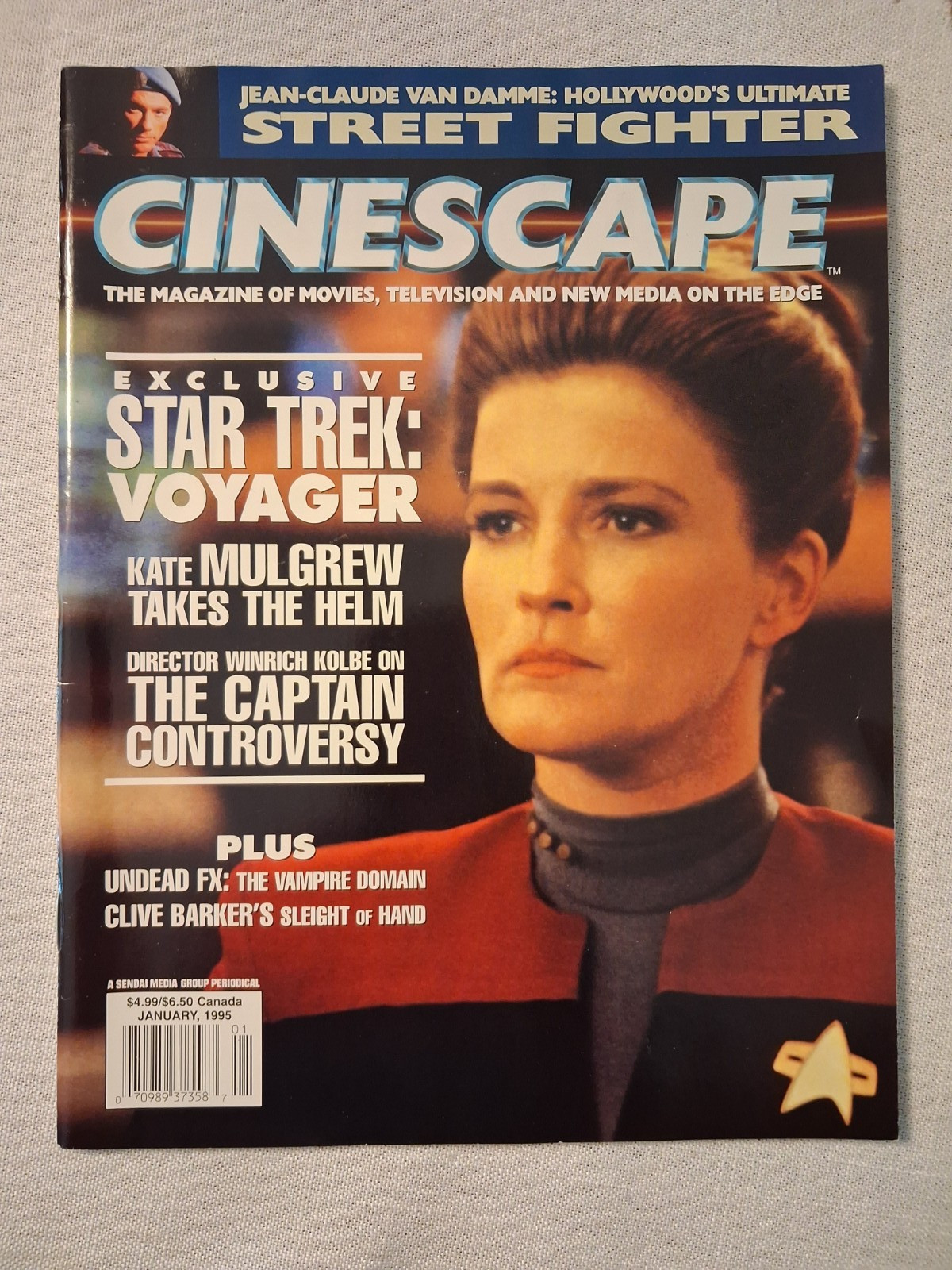 Vintage Cinescape Magazine Star Trek Exclusive 1995 Voyager Kate Mulgrew
