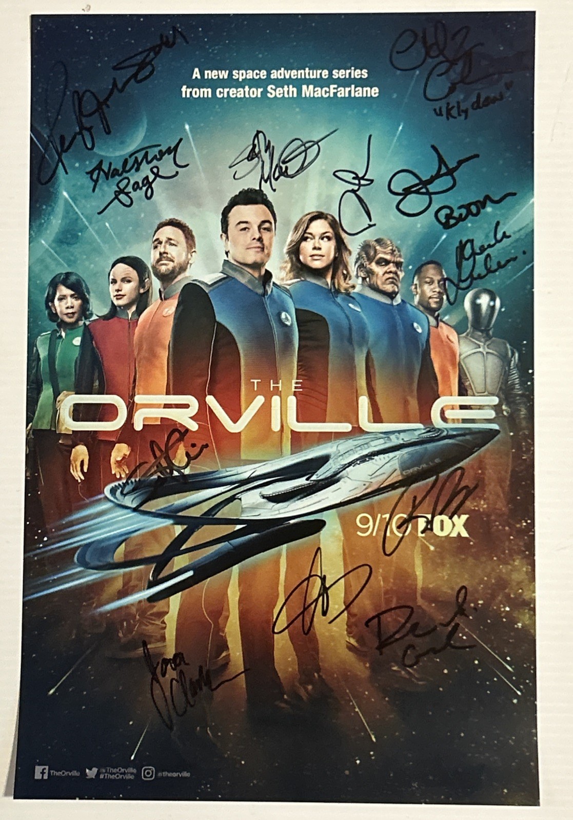 THE ORVILLE 2017 SDCC COMIC CON CAST SIGNED POSTER PRINT 12 AUTOGRAPHS