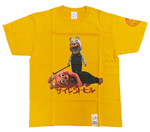 Konami Gecco Mamegyorai Silent Hill T-Shirt ROBBIE Mastard Yellow Size M 