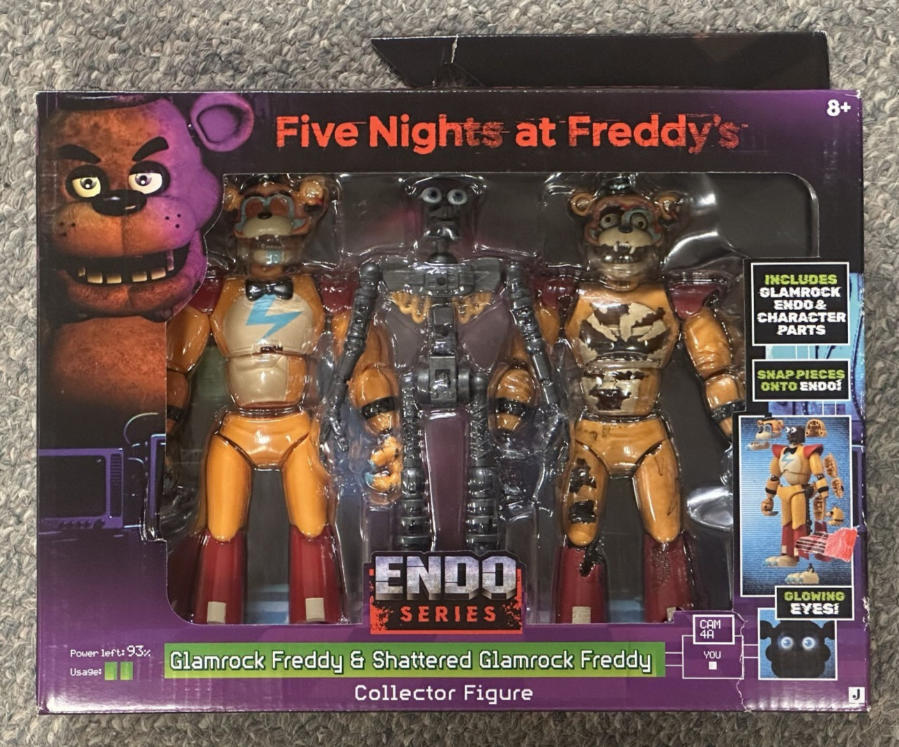 FNAF Five Nights at Freddys Jazwares Endo Series 3 Glamrock Freddy - Damaged box
