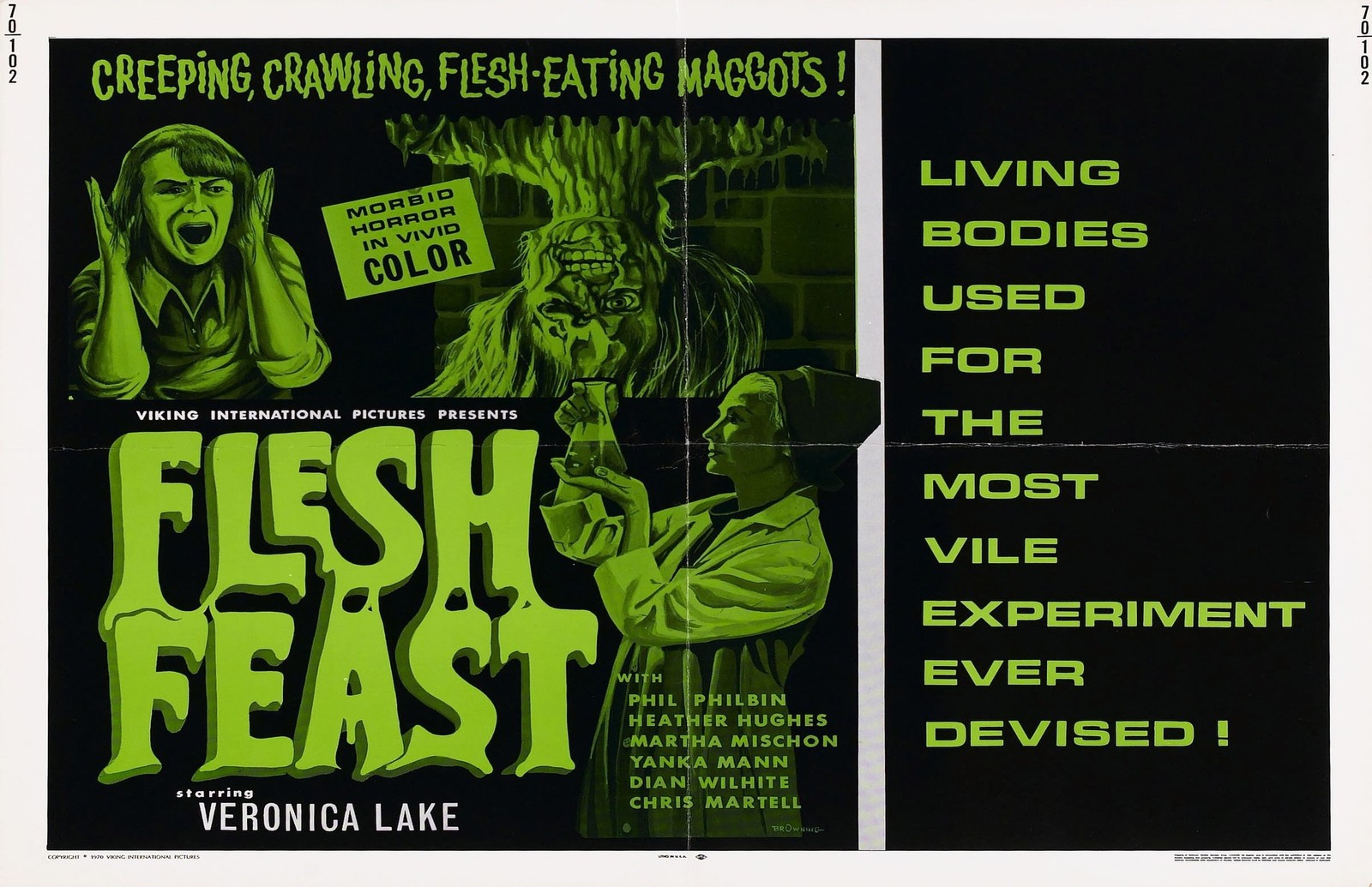 Flesh Feast Movie Poster Print Wall Art Home Decor Vintage Film