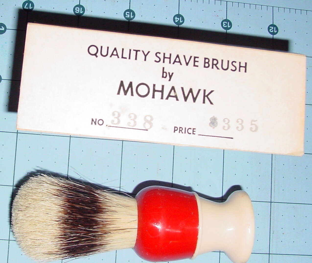 Vintage Mohawk Shaving Brush No. 3-338  Barber Supply Grooming Tool Canada NOS