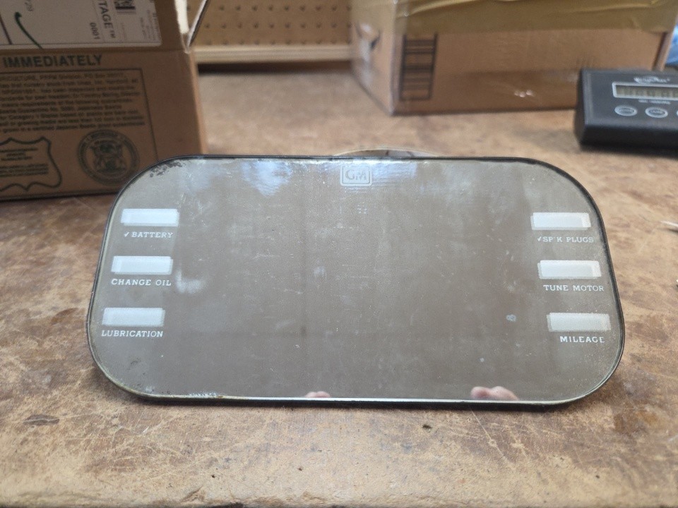 Original 1940\'s 50\'s GM GENERAL MOTORS Sun Visor VANITY MIRROR Car Accessory OLD