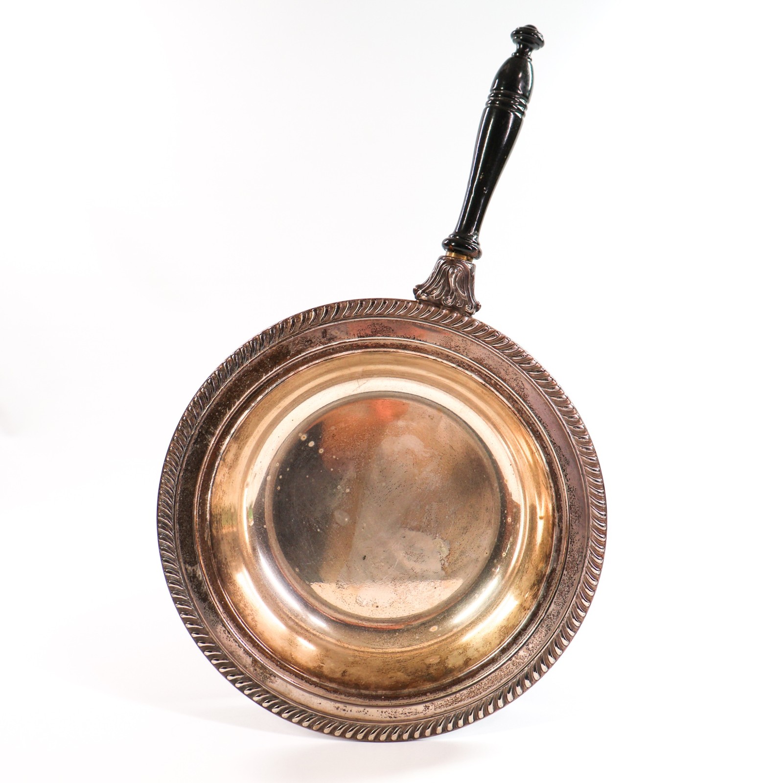 Vintage Large Silverplate Ornate Church Offering Collection Plate with Handle