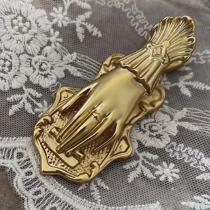Lady'S Hand Shaped Metal Paper Clip Binder Clips Page Holder Vintage Bullet Junk