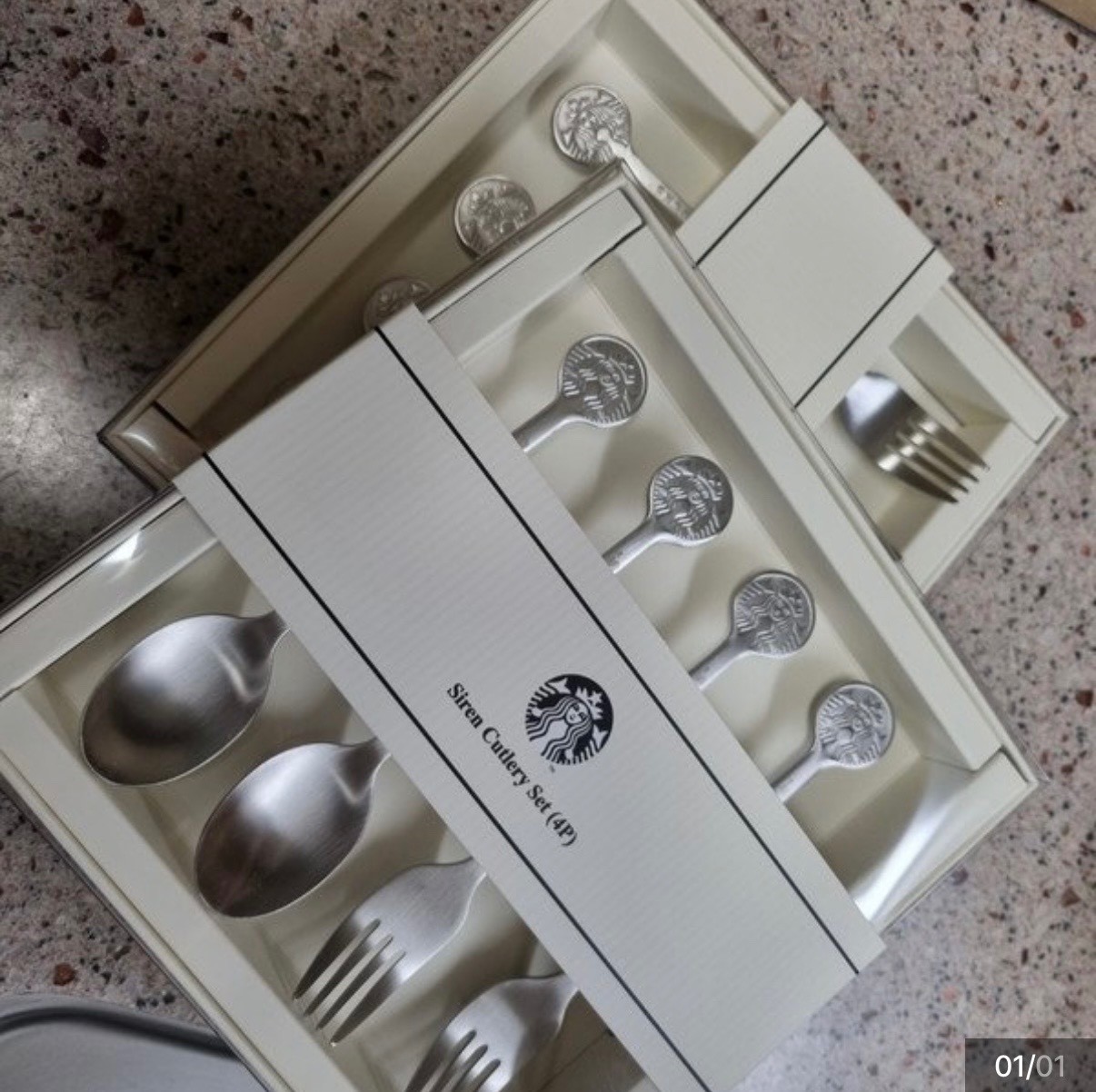 Starbucks Siren Cutlery Set 4P Spoon Fork Official Korea Limited Edition