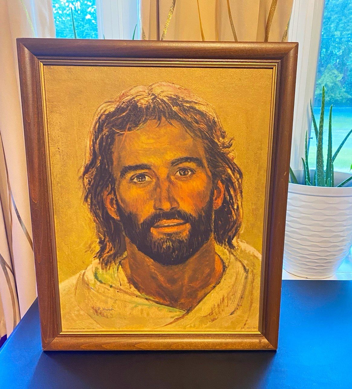 Vintage Jesus Christ Portrait Wall Art  Concordia Publishing House 1965