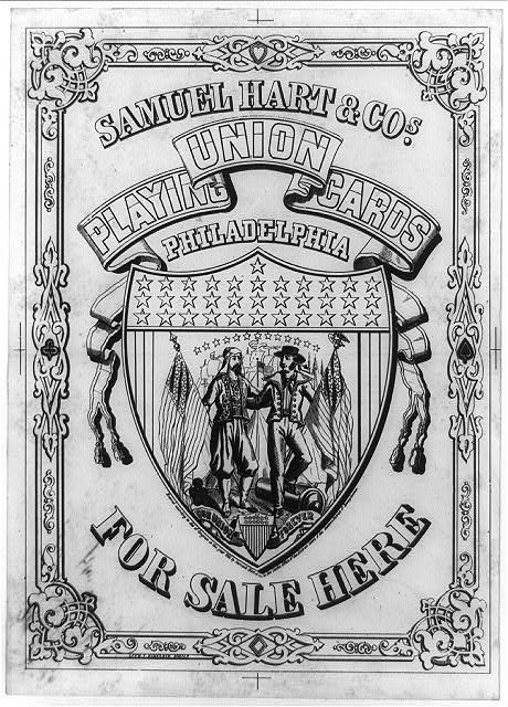 Photo:Samuel Hart & Co Union Playing Cards Philadelphia Civil War Label
