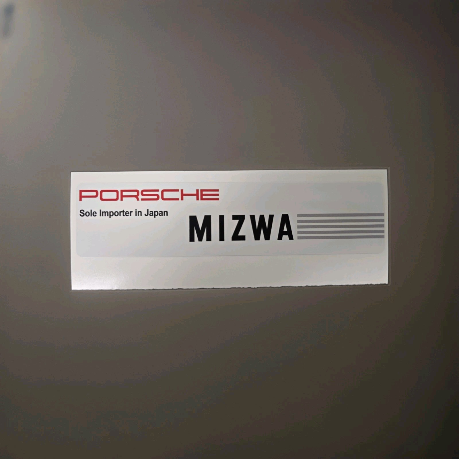 Porsche Mizwa Japan Dealer Sticker 911 964 993 Original