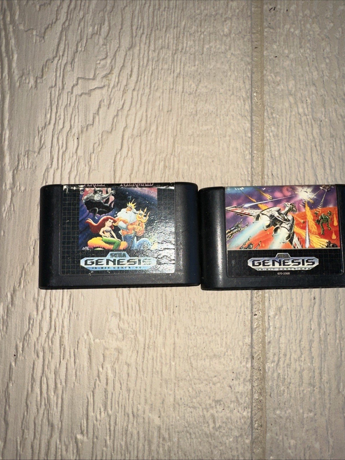 Lot of 2 Sega Genesis Games little mermaid, and Galaxy force two