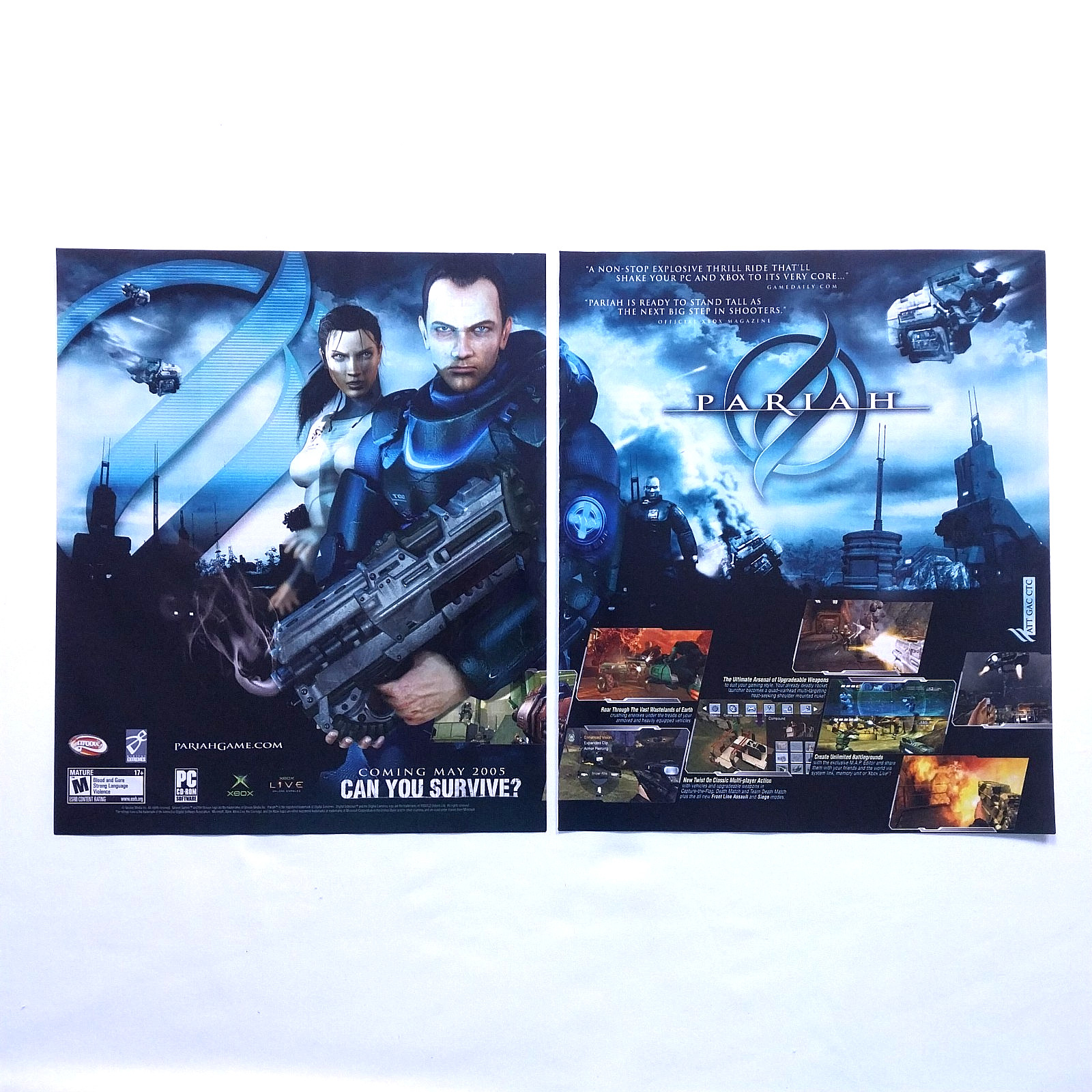 2005 Pariah Game Promo Vintage Magazine Print Ad 2000s Gamer Wall Art