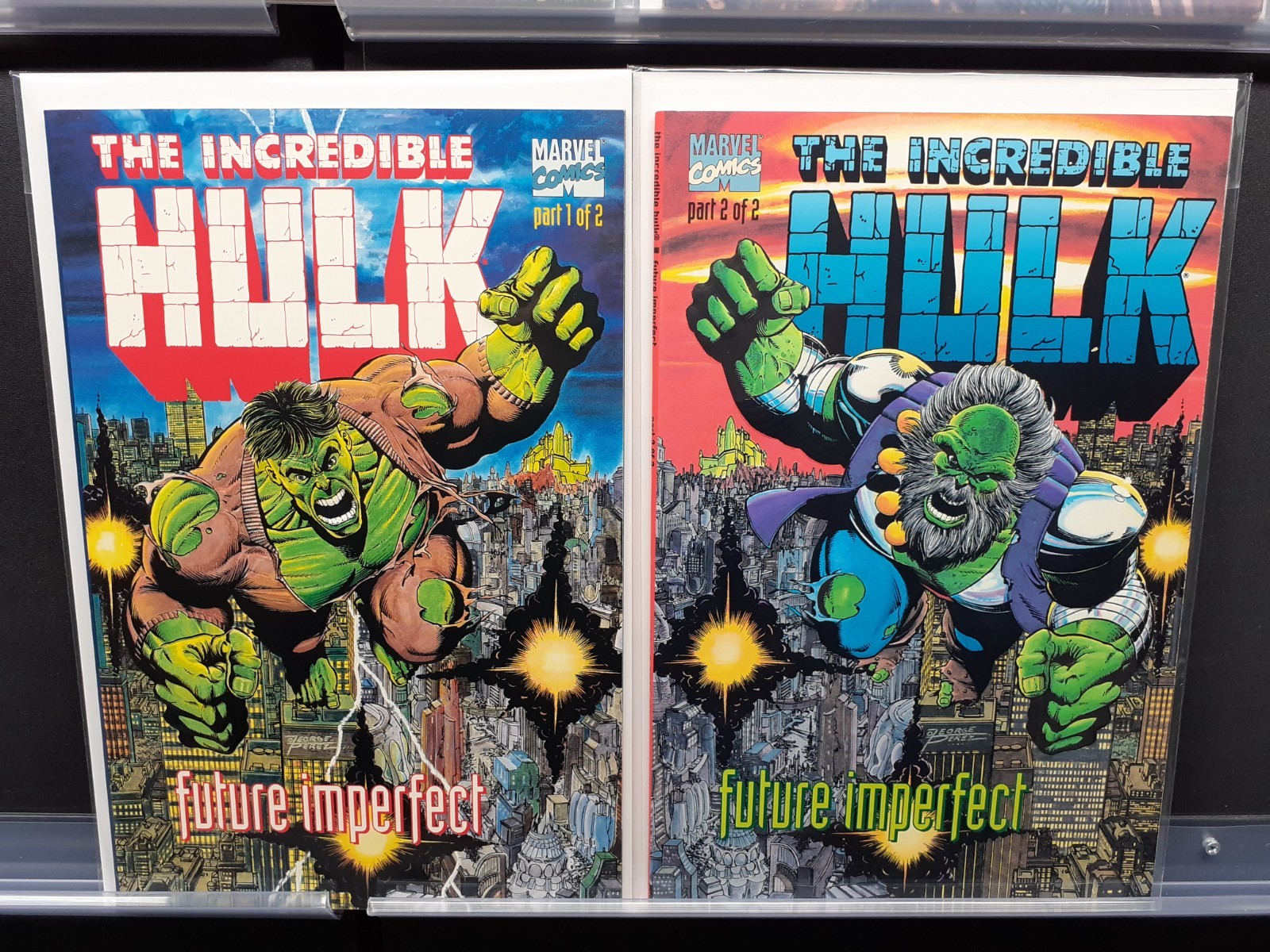HULK FUTURE IMPERFECT #1 & #2 MARVEL 1993 PETER DAVID GEORGE PEREZ 1ST PRINT KEY