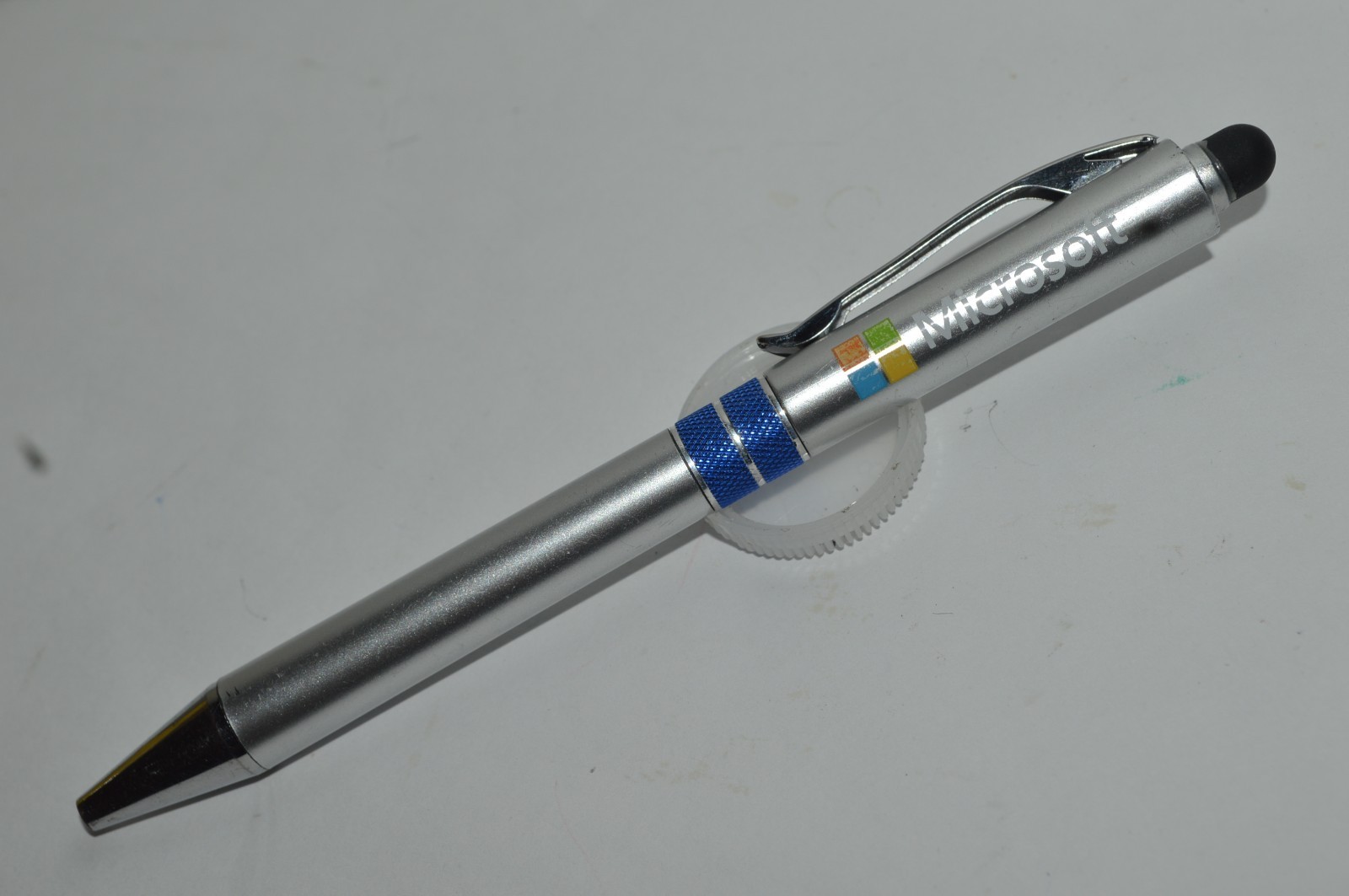 MICROSOFT Ballpoint Pen Plus Soft Rubber Styles Sales Rep Lightly Used 1990's