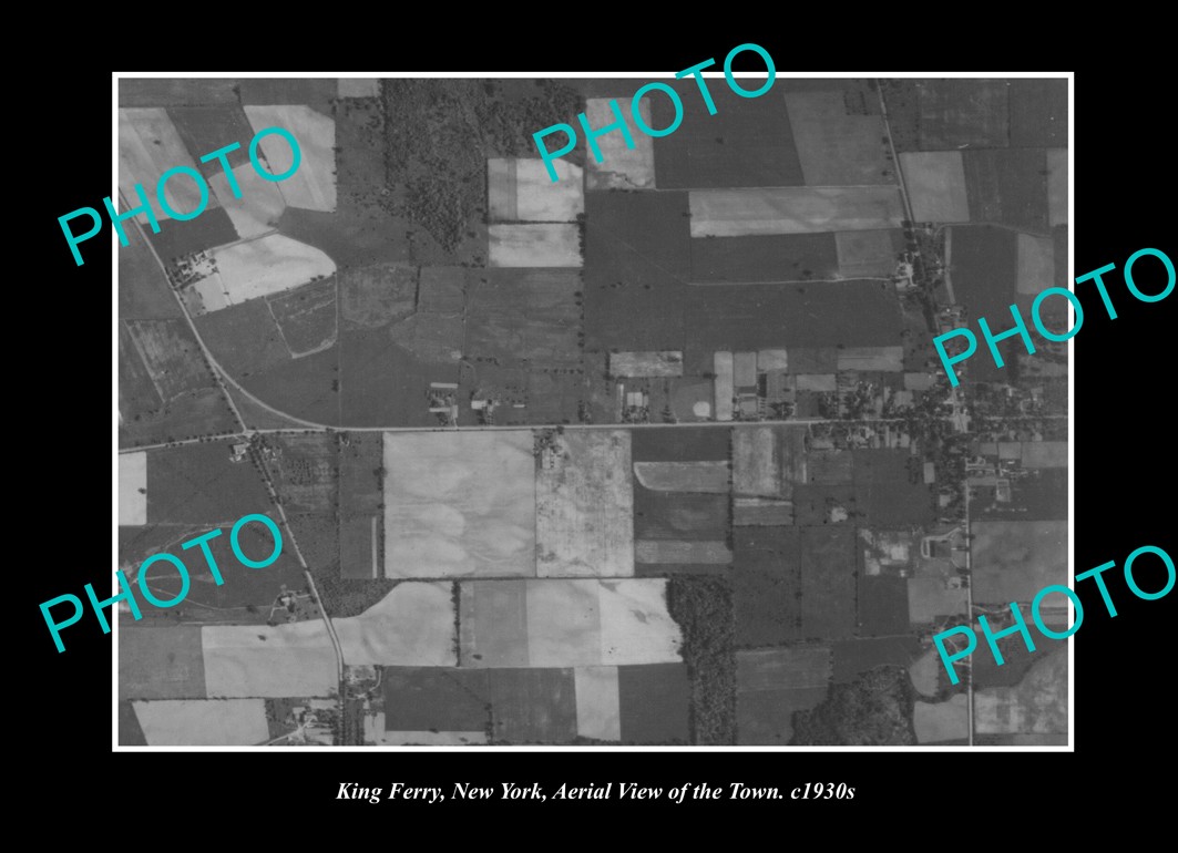 King Ferry New York Aerial View Of The Town c1930 Old Large Historic Photo