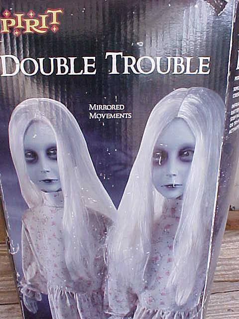 SPOOKY SPIRIT ZOMBIES Twin Sisters DOUBLE TROUBLE  ANIMATRONIC Halloween RARE