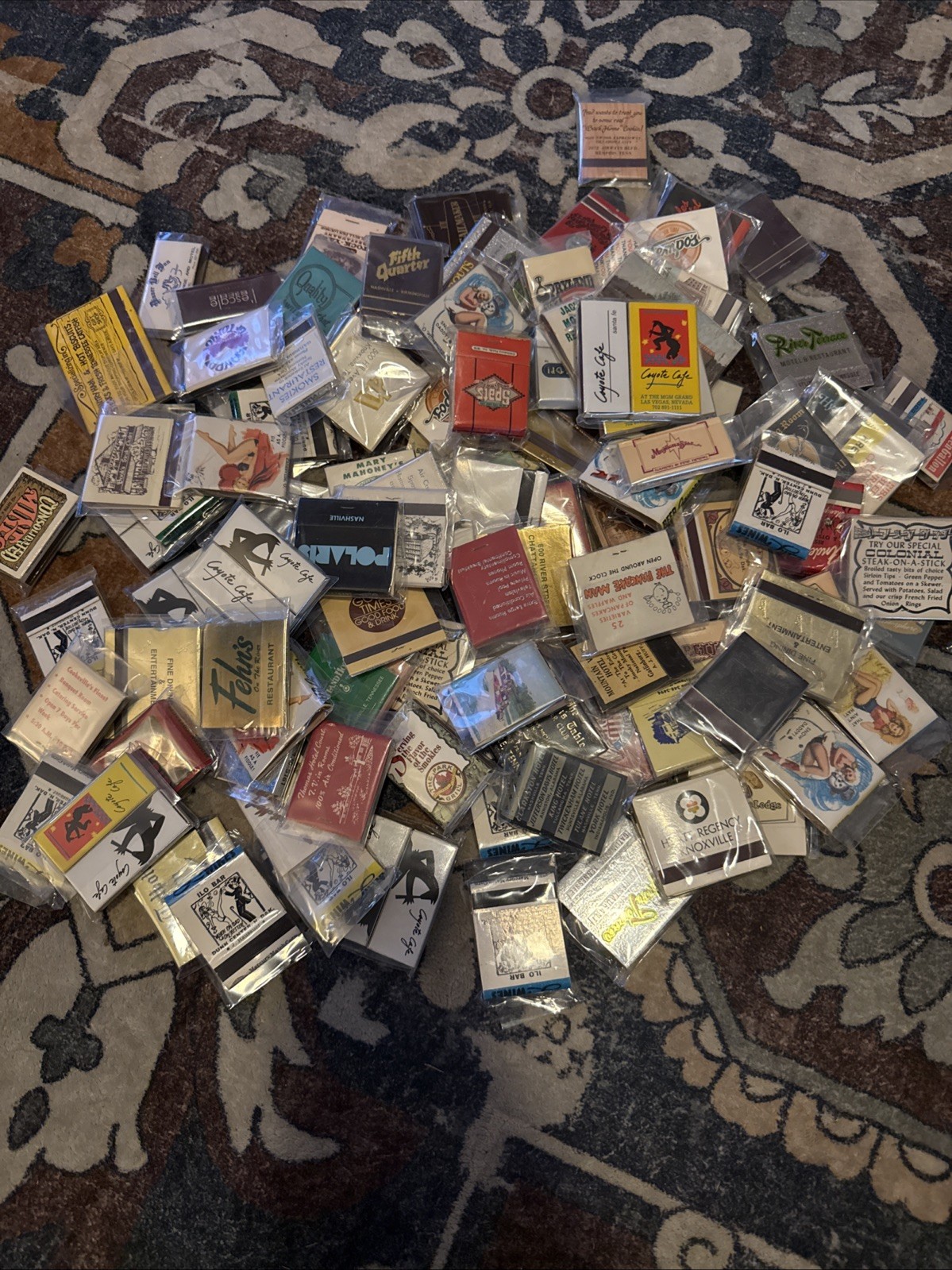 Mega Vintage Matchbook Collection Lot - UNSTRUCK & INDIVIDUALLY SLEEVED