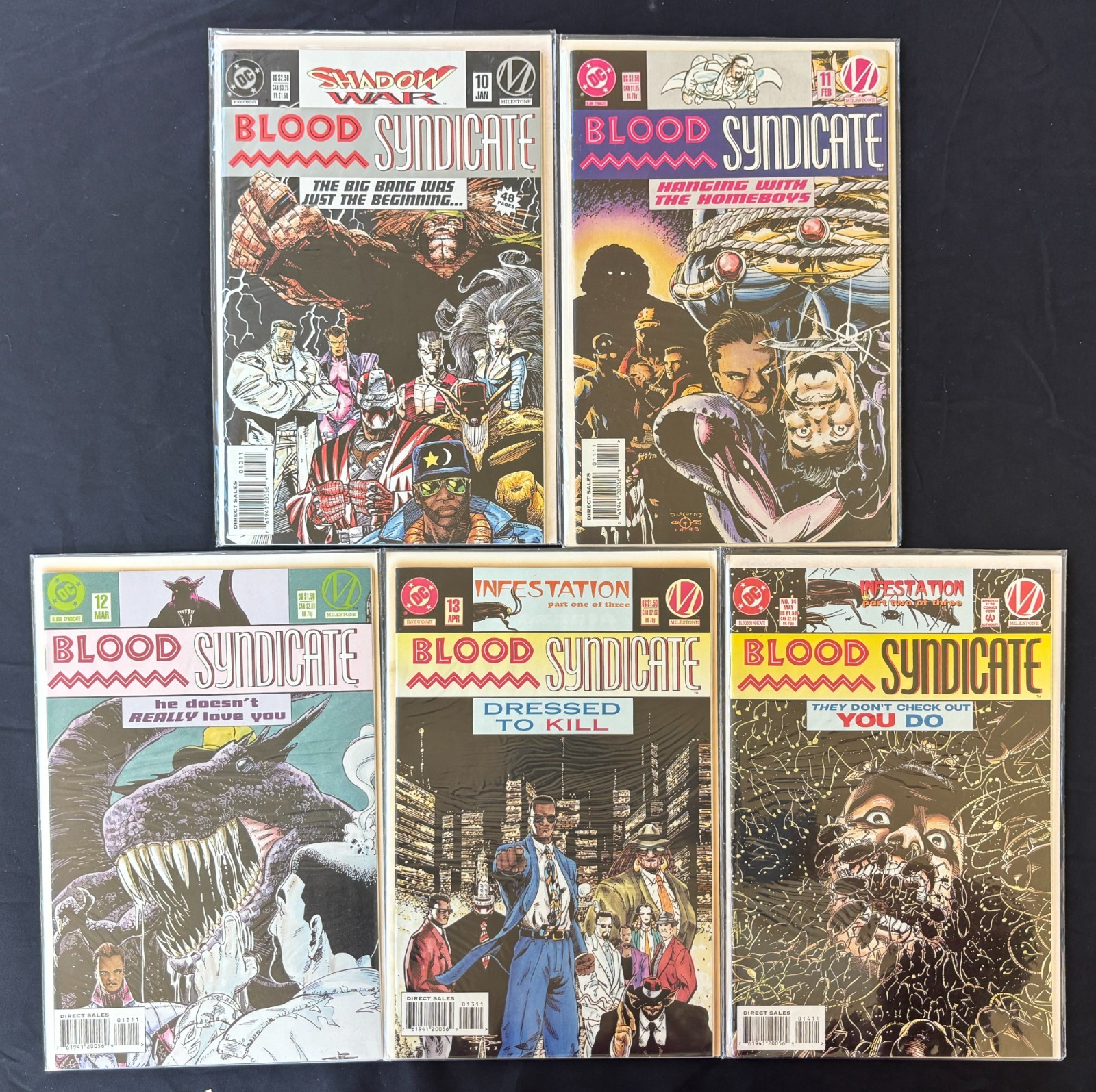 Blood Syndicate Comic Lot (Issues 10-14) VF+ Condition *1st app. of Aquamaria