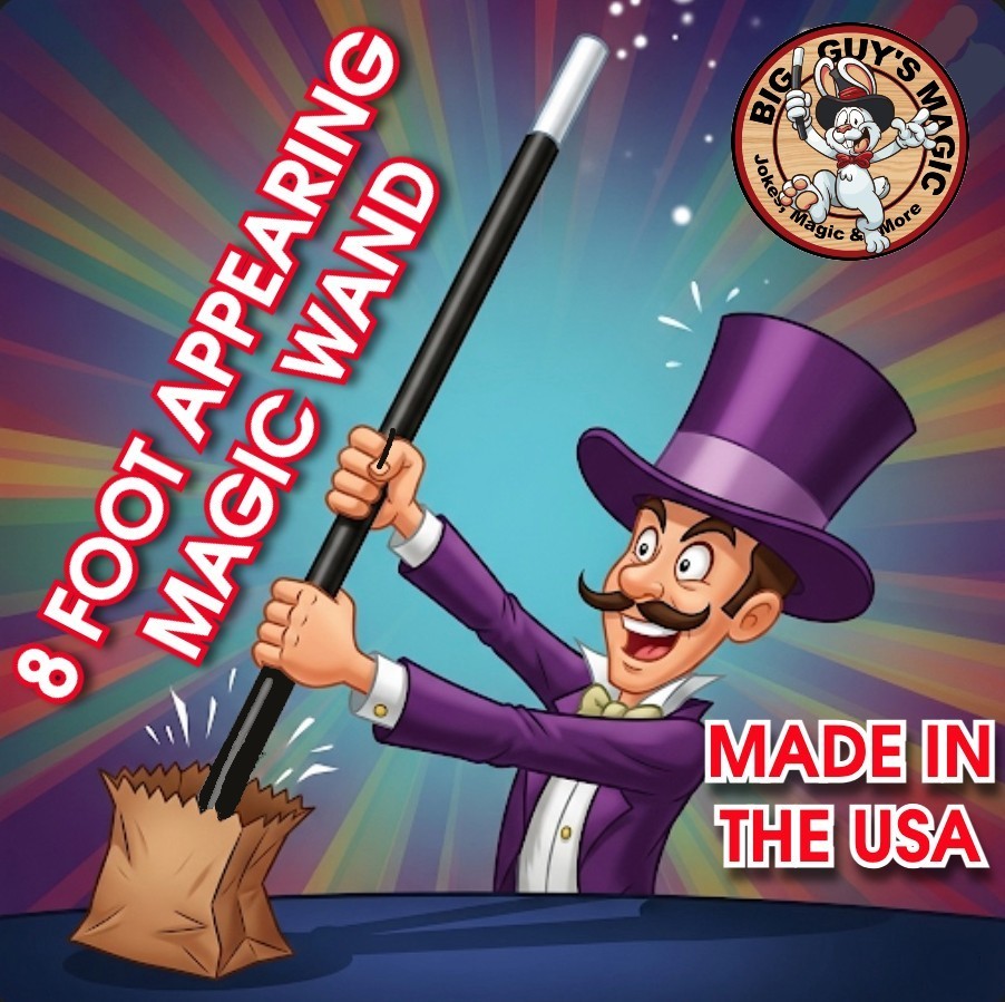 The Appearing 8-Foot Wand By Big Guys Magic (Quick, Clean & Impossible)