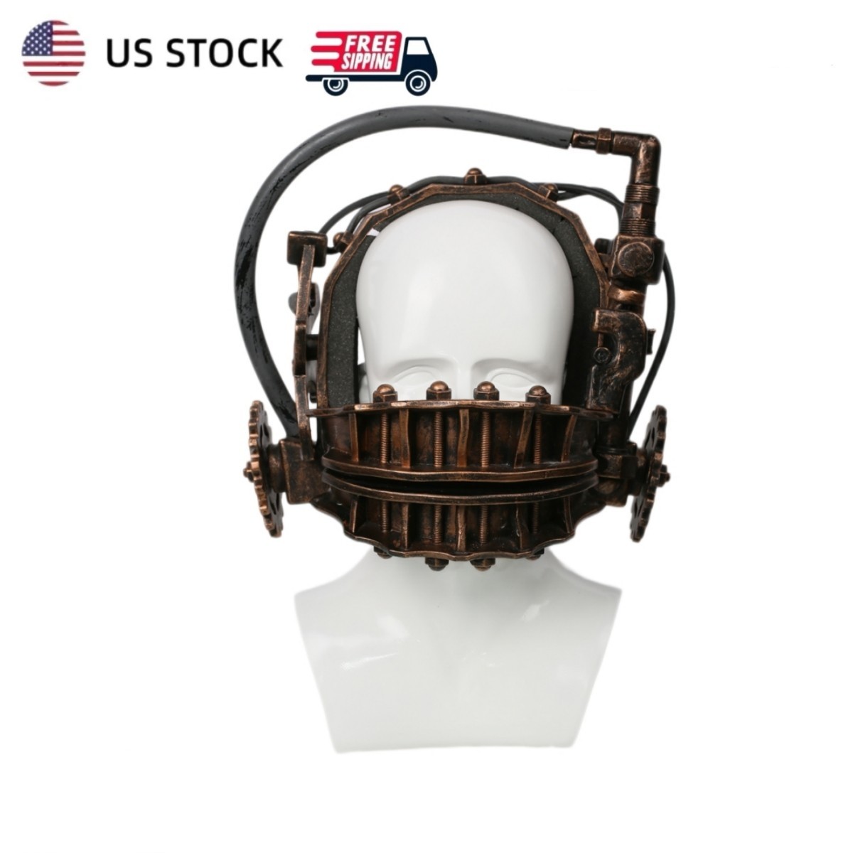 Saw Reverse Bear Trap Helmet Cosplay Jigsaw Billy Mask Resin Horror Prop US Stoc