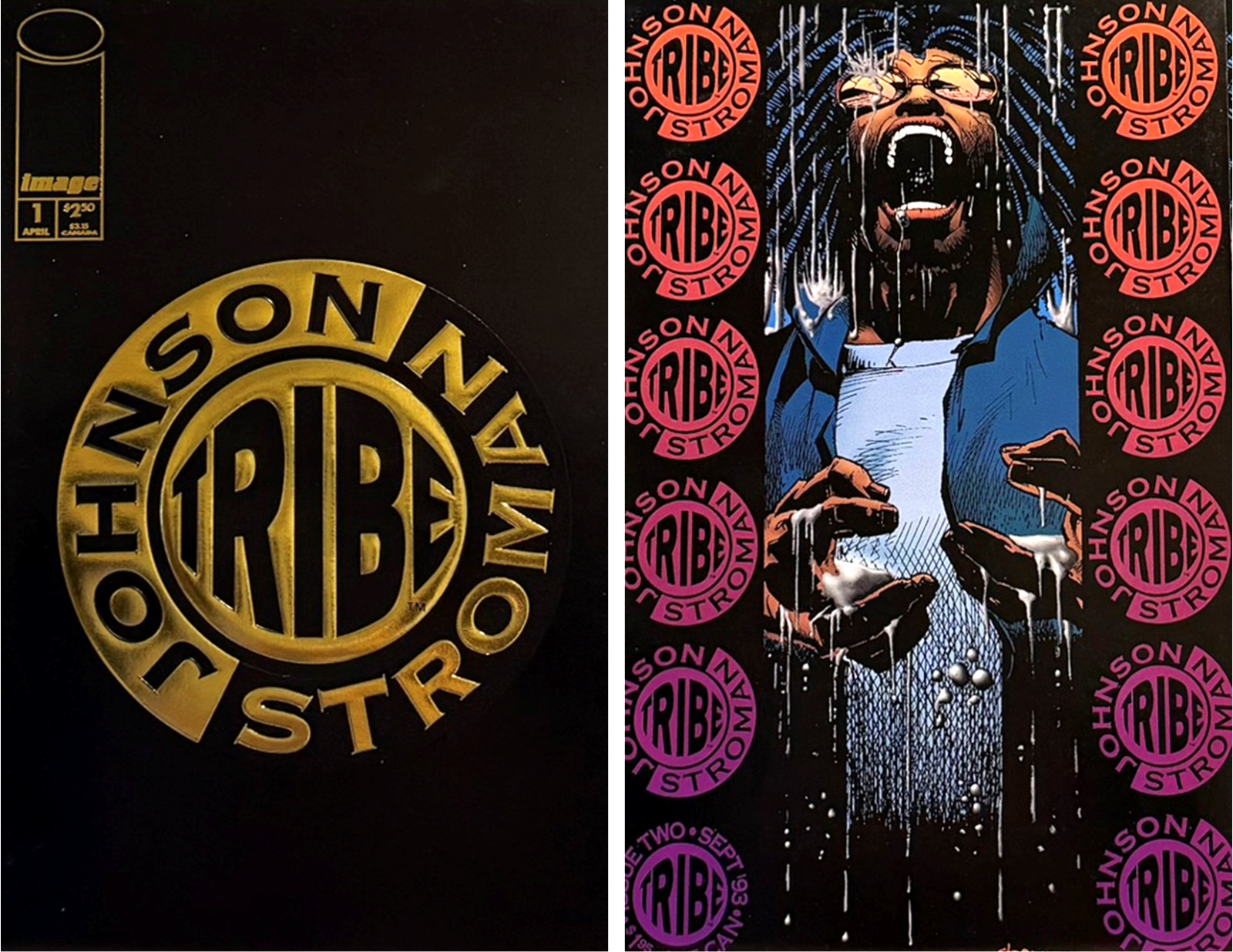 Tribe #1 x 2 and #2 Lot of 3 Image Comics 1993 Johnson Stroman Gold Foil