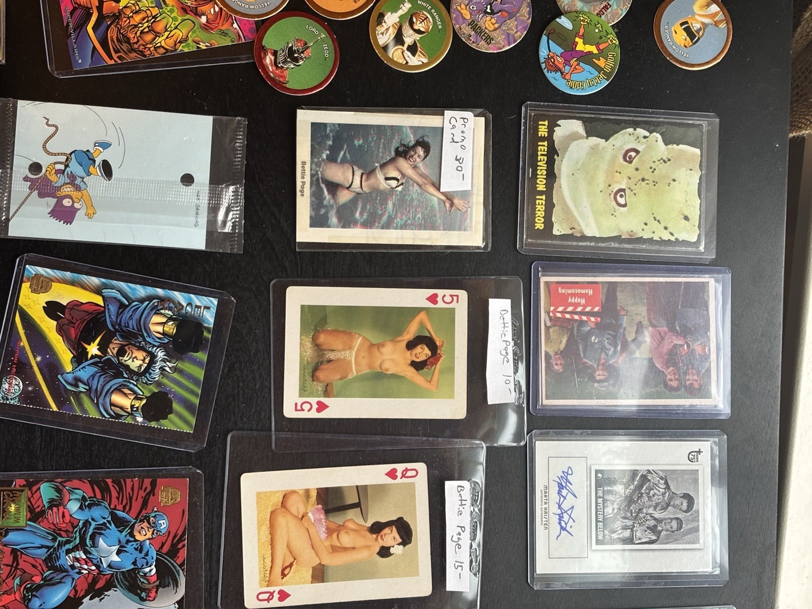 Vintage Non Sport Lot Cards 1954 Elvis Presley 1964 television terror Autograph