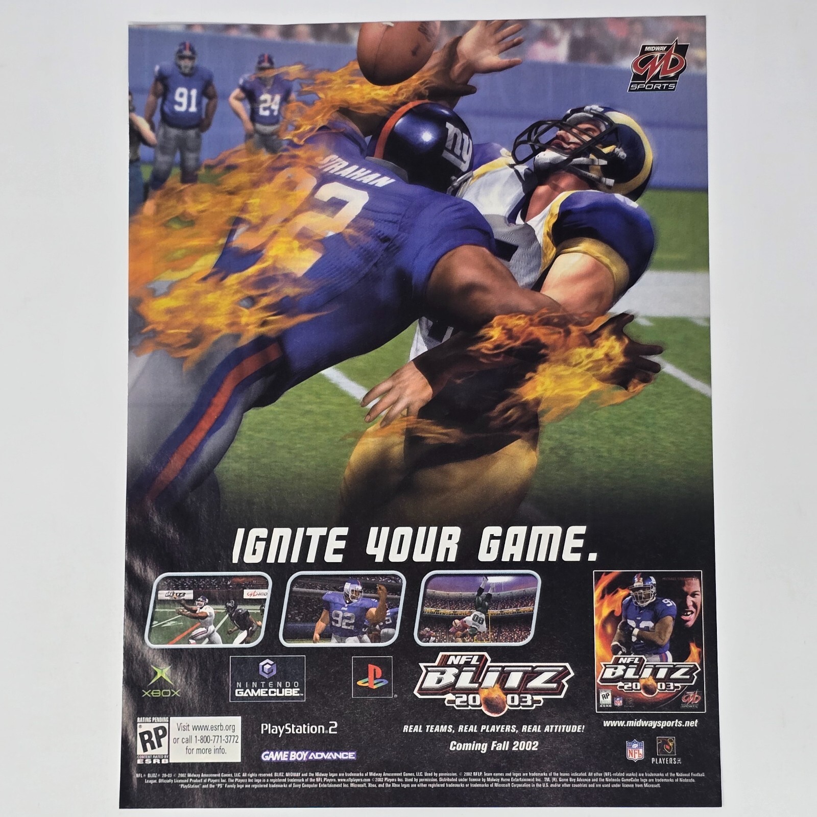 NFL Blitz 2003 PS2 Xbox GameCube GameBoy Advance Print Ad/Poster Promo Art