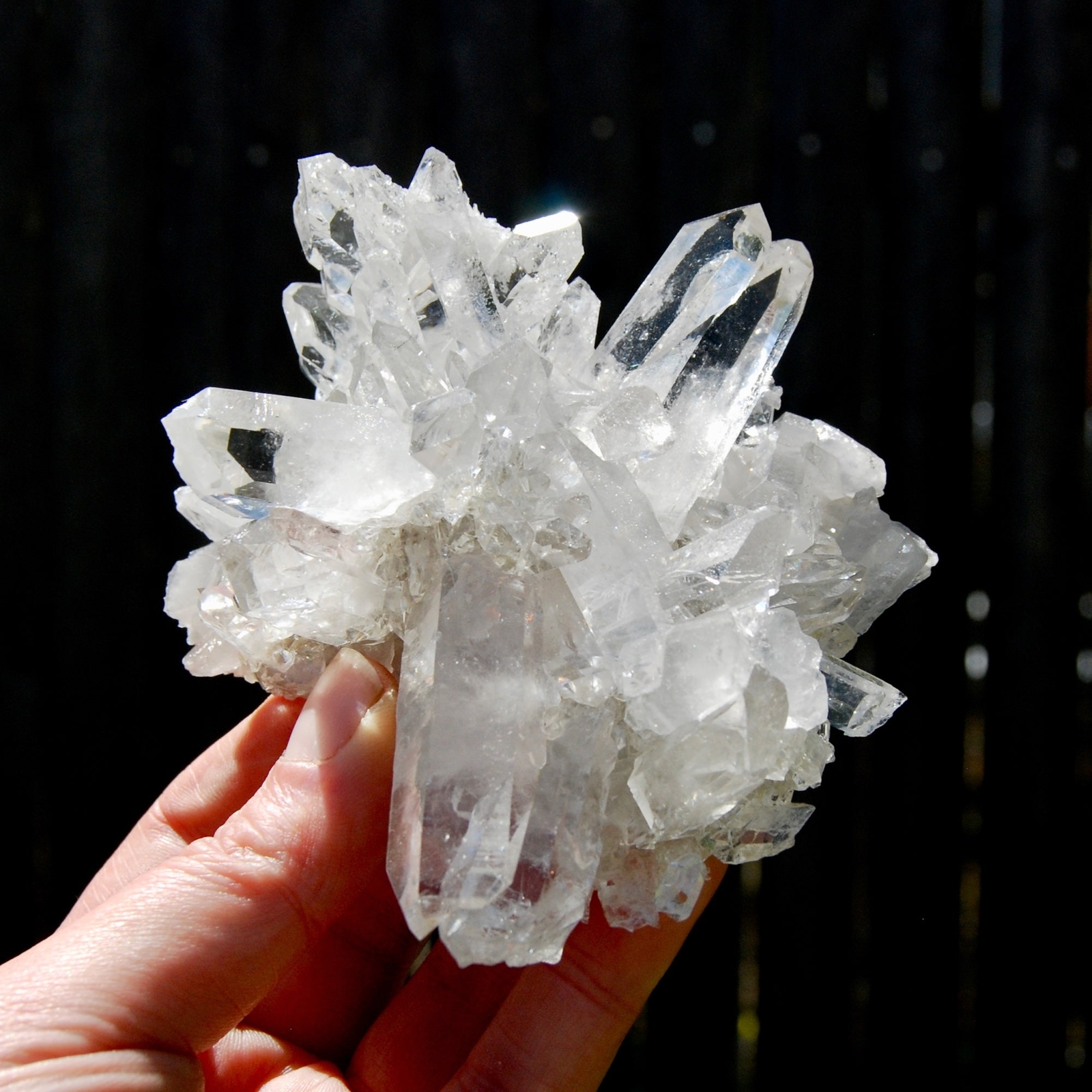3.5in 322g Cosmic Lemurian Silver Quartz Crystal Starburst Cluster DT Dow Channe