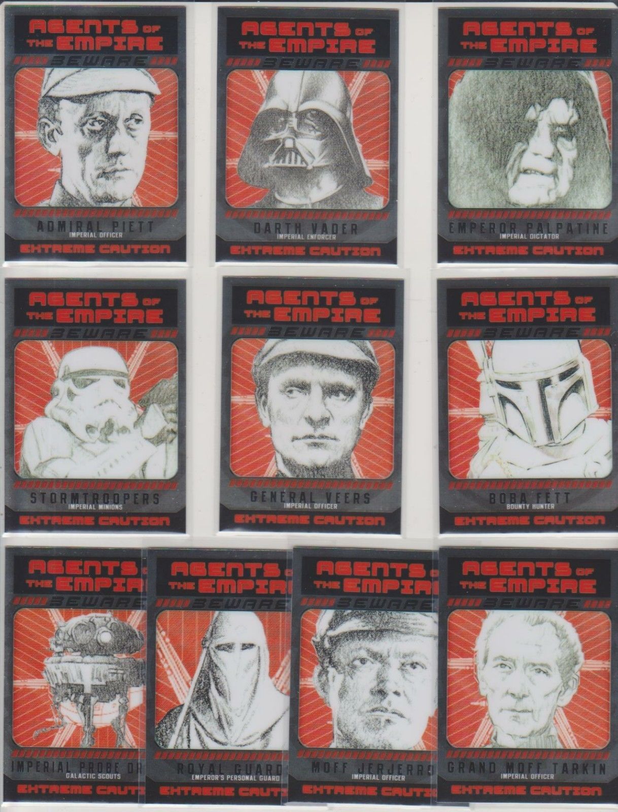 2014 Topps Star Wars Chrome Perspectives AGENTS OF THE EMPIRE Complete Set (10)