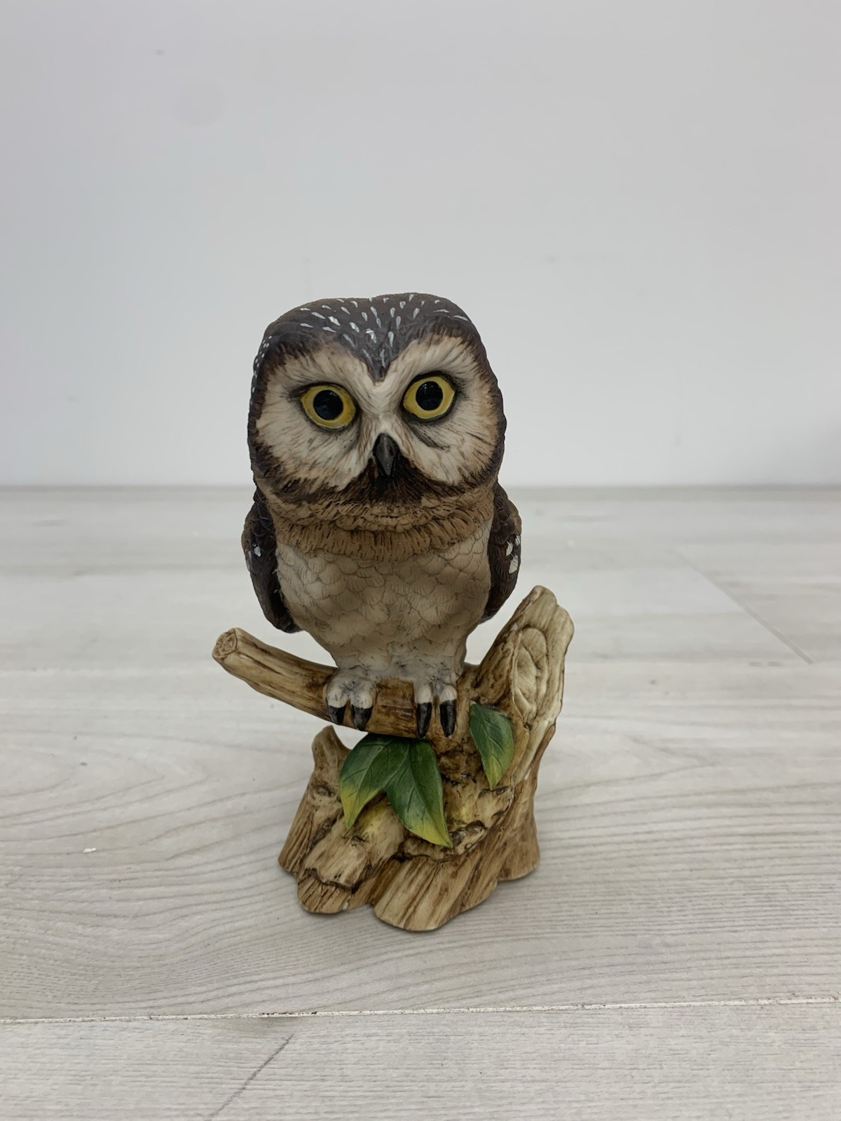 Rare Vintage John James Audubon Porcelains Saw-Whet Owl Figurine 1983