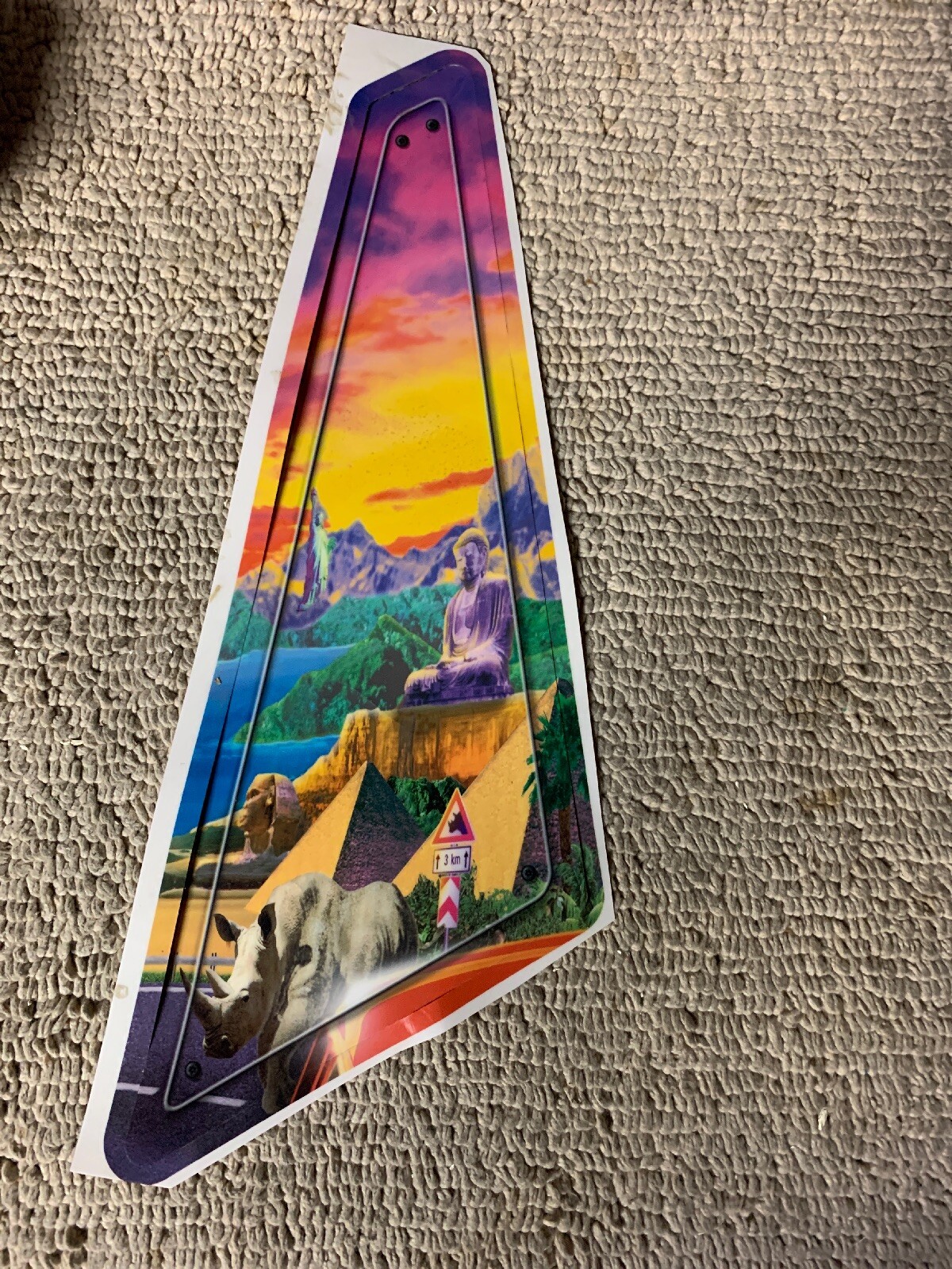 15-5” ORIGINAL Cruis’n World Cruisin Left  Seat NOS STICKER arcade game