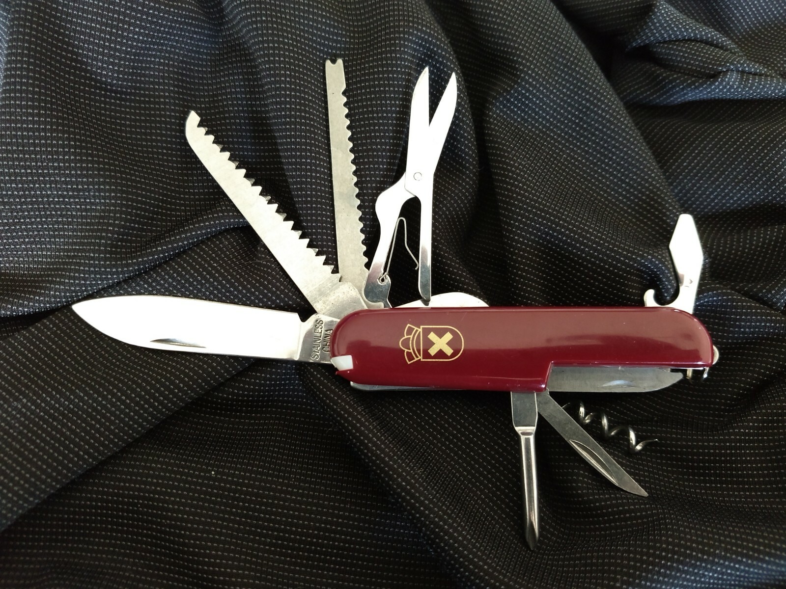 Rite-Edge Red Swiss Scout Camping Pocket Knife Multi Tool-Same Day Shipping