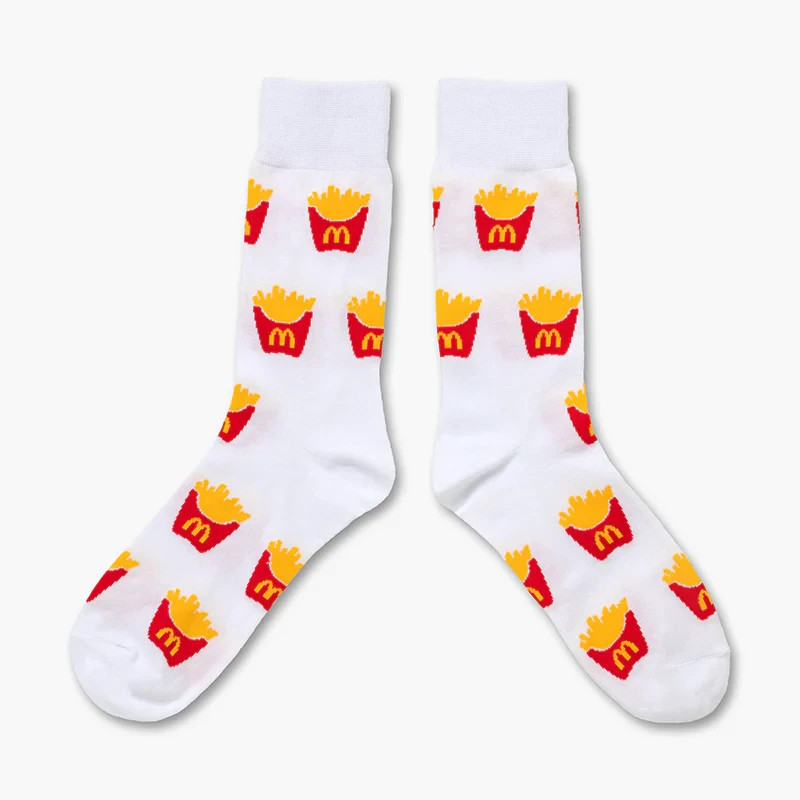 McDonald’s French Fries Fry Large Pattern Socks - NEW