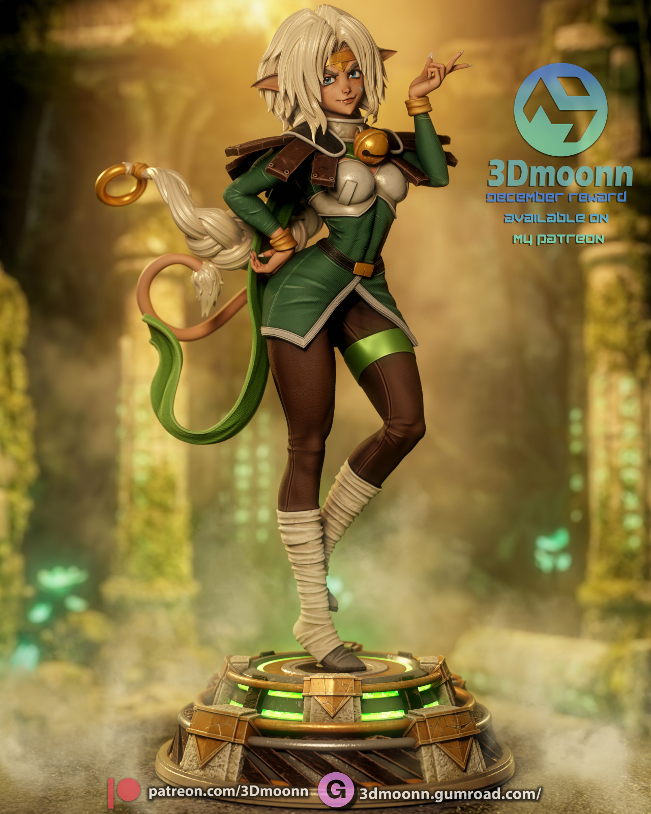 Aisha Clan‑Clan | Outlaw Star | UNPAINTED | 1/6 Scale Resin Kit