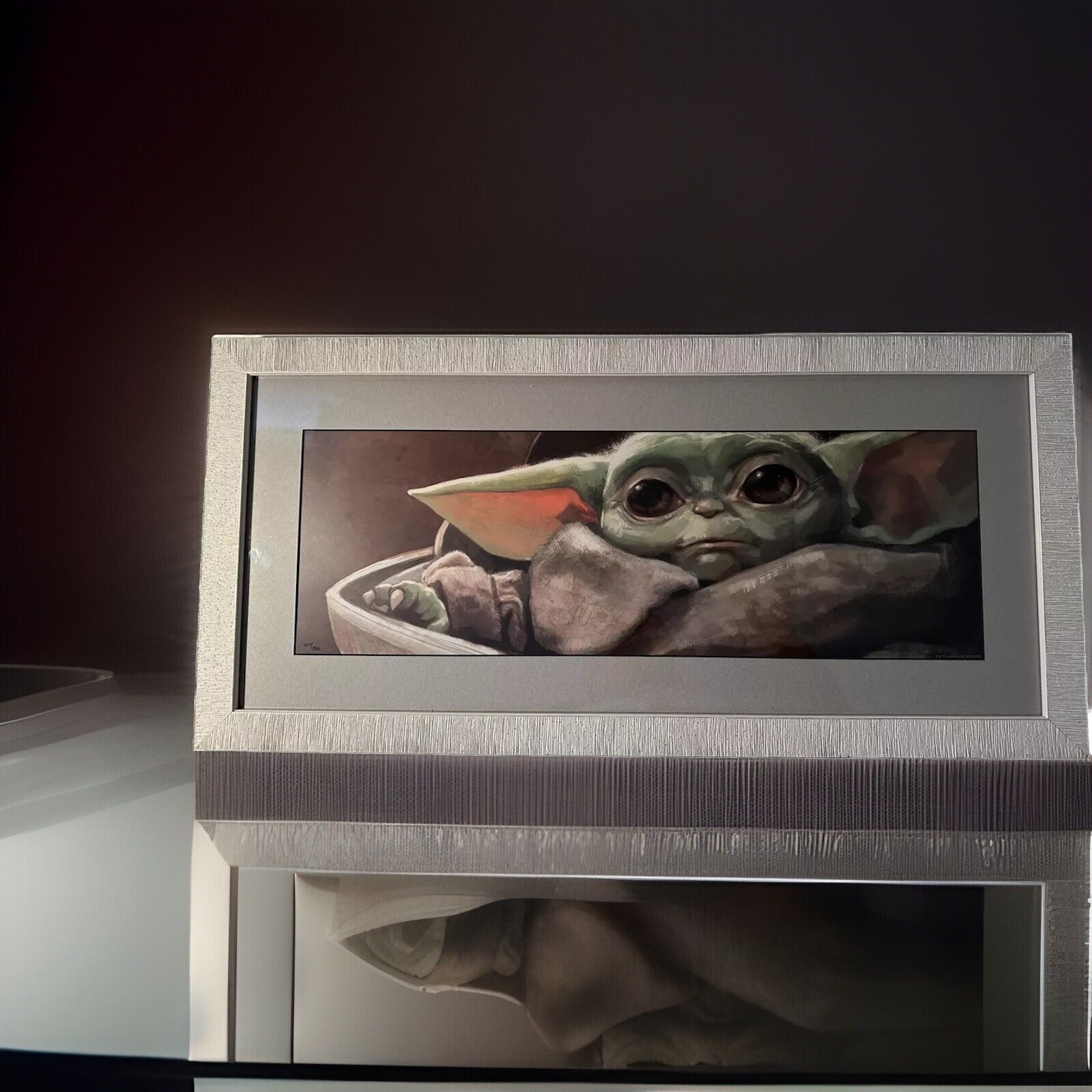 Star Wars The Mandalorian Baby Yoda The Child Fine Art- 107/350 Disney Exclusive
