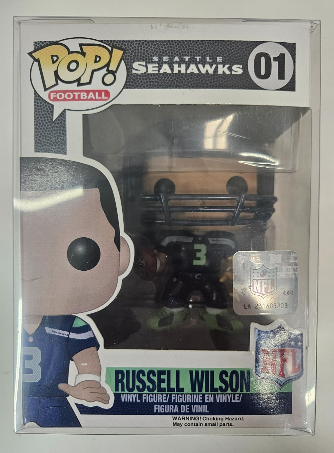 Funko Pop Russell Wilson #01 NFL Seattle Seahawks Vinyl Figure With Protector